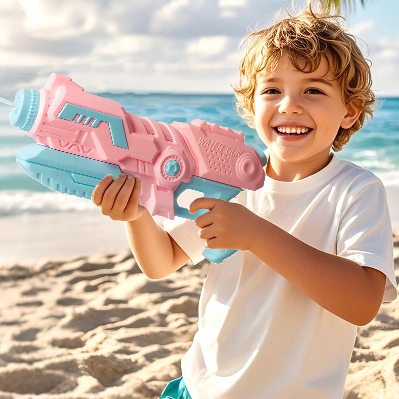 Różowy pistolet na wodę 650 cm3 Duży pistolet na wodę dla dzieci Dorośli 26-33 stóp Super Soaker Water Blaster Shooter, letnia plaża Basen Walka z wodą Squirter Zabawki dla dziewczynek