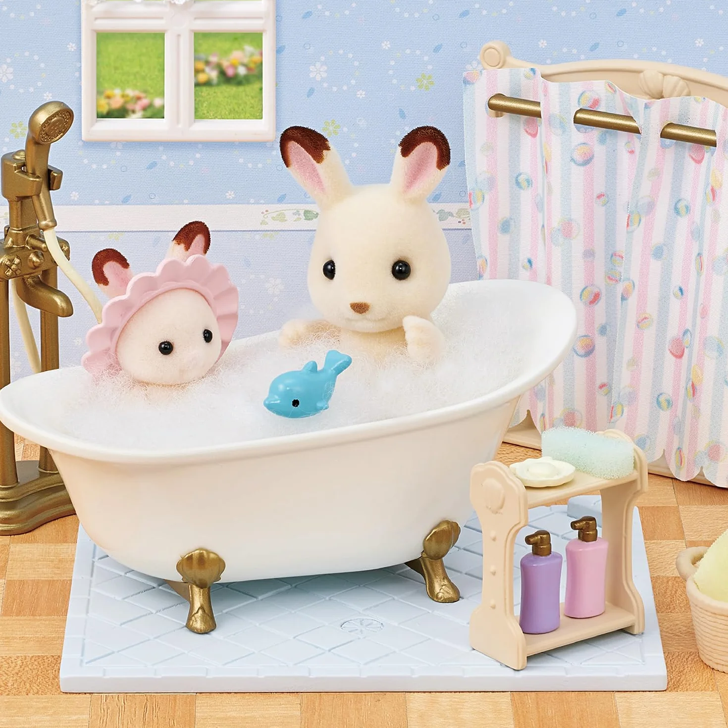 Sylvanian Families - 5739 Łazienka zestaw z wanną i prysznicem - Zestaw do zabawy