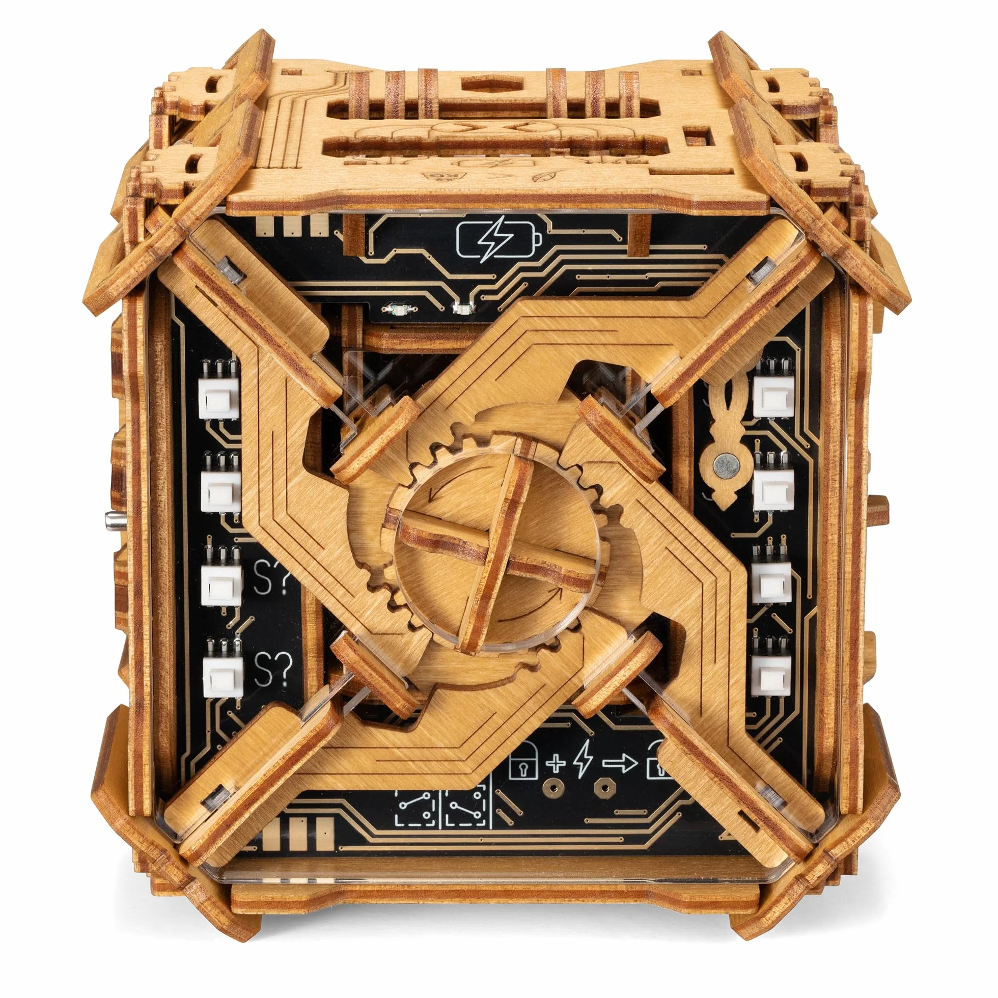 PUZZLE POTATO Tesla Puzzle Box - Escape Room gra z elektronicznymi zagadkami - pudełko na puzzle - gra logiczna dla dorosłych - pudełko na prezent