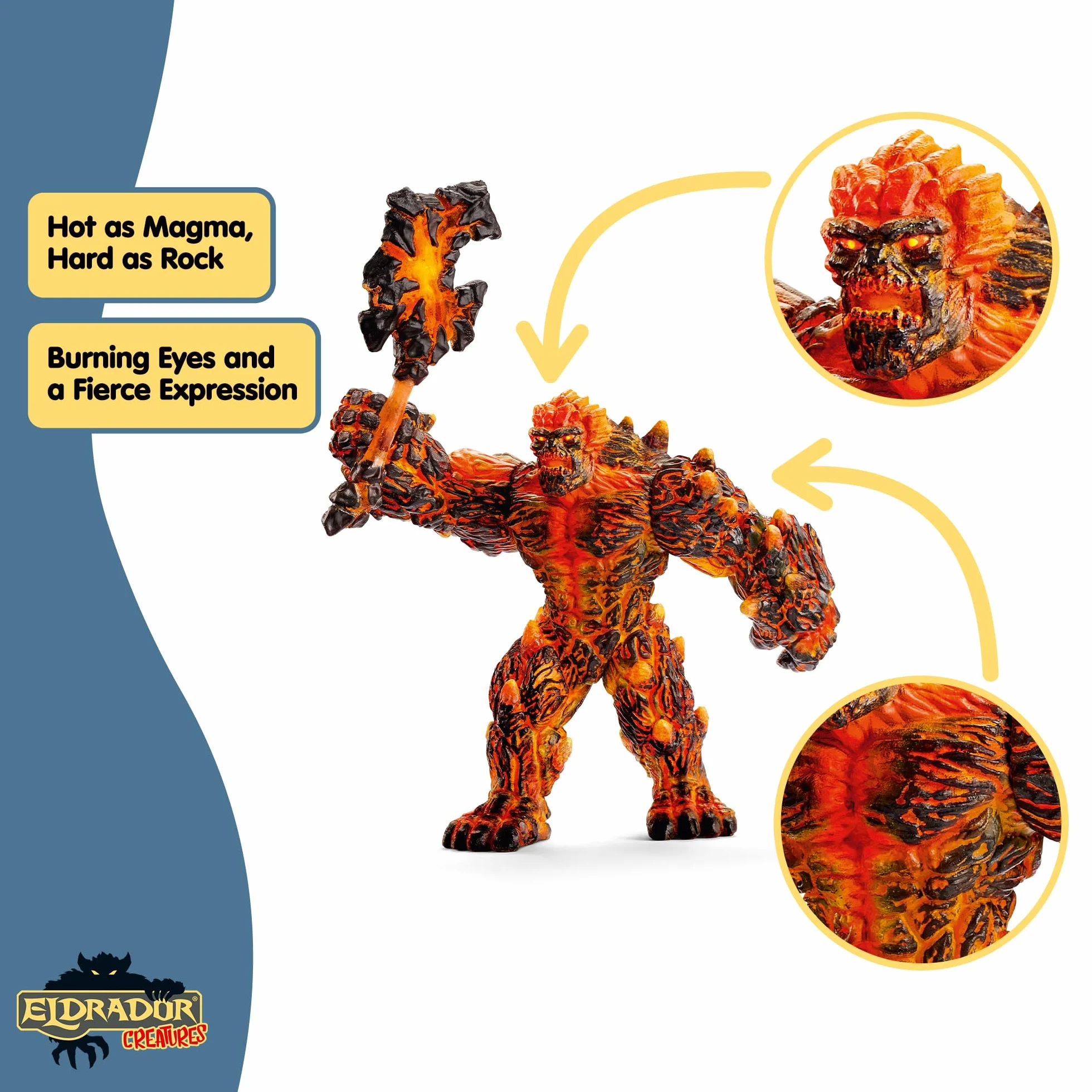 Schleich - Lava Golem z bronią - 42447 - Asortyment Eldrador