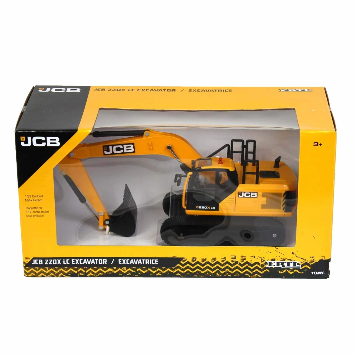 Britains JCB Farm Tomy Toys - koparka - 1:32 220X - kolekcjonerska zabawka ciągnikowa - skala 1:32 zabawki rolnicze - odpowiednie dla kolekcjonerów i dzieci - 3 lata Plus, 43211