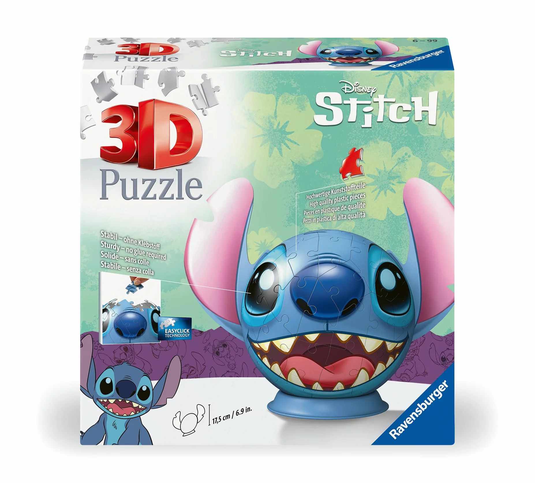 Ravensburger Puzzle 3D Kula Disney Stitch z uszami