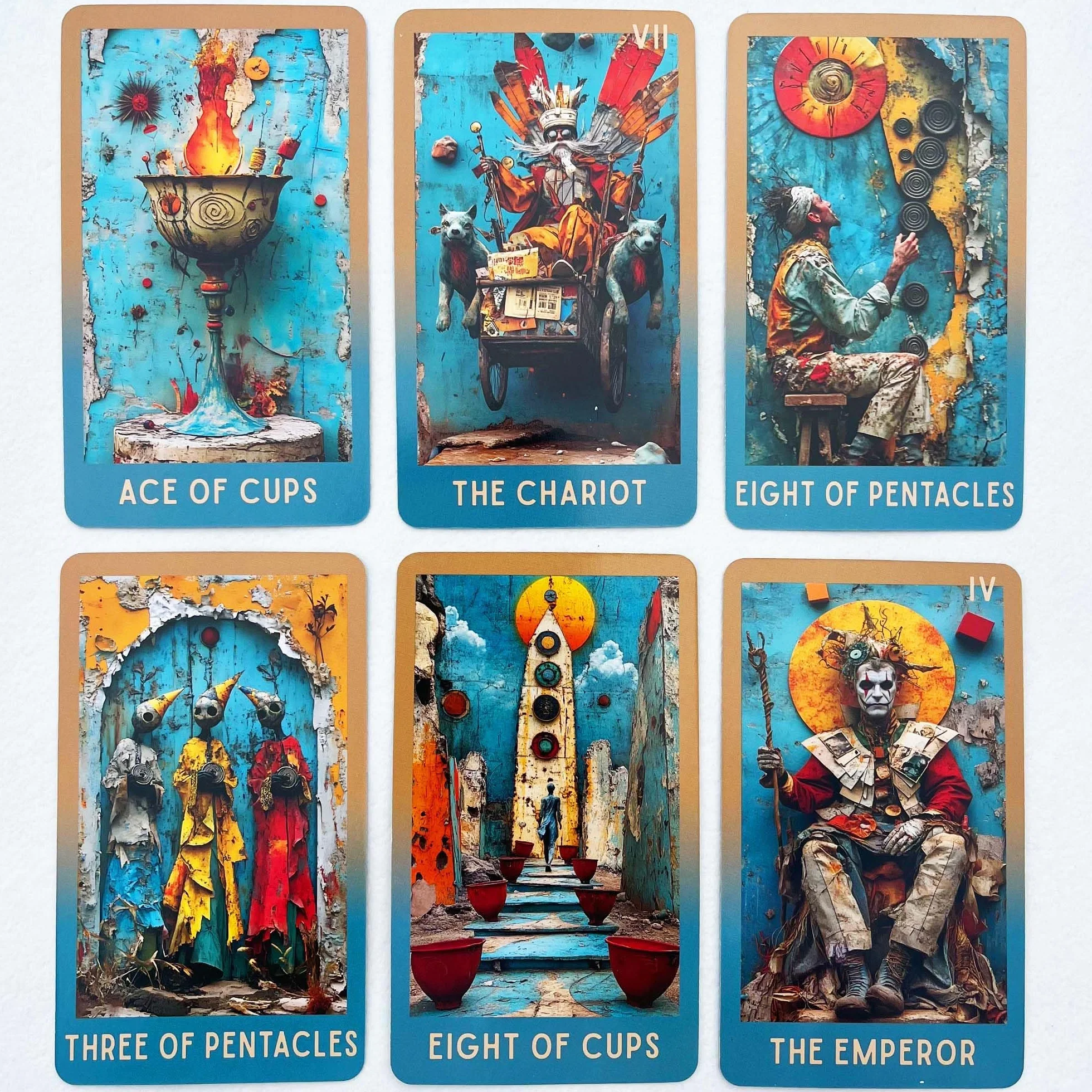 Tarot Ruin, 78 surrealistycznych kart tarota z archeiczna rzeźbą, IntuitionTarot dla początkujących i doświadczonych czytelników, unikalne karty tarota z przewodnikiem
