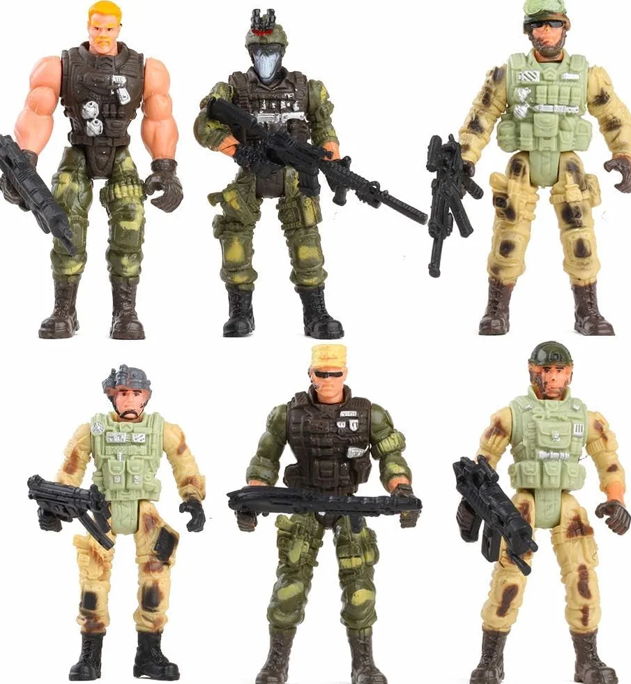 Special Forces Army Men Combat SWAT Soldier, figurki akcji, zabawka, żołnierze od 3 lat, z akcesoriami do broni wojskowej i zdejmowanymi nogami, regulowane najlepsze zabawki, figurki akcji