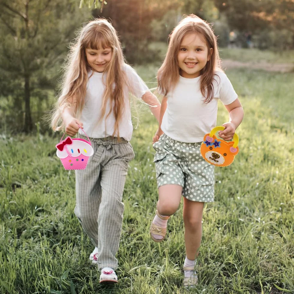 AffeGifts DIY zestaw do szycia filcowego dla dzieci, 4 sztuki torby edukacyjne