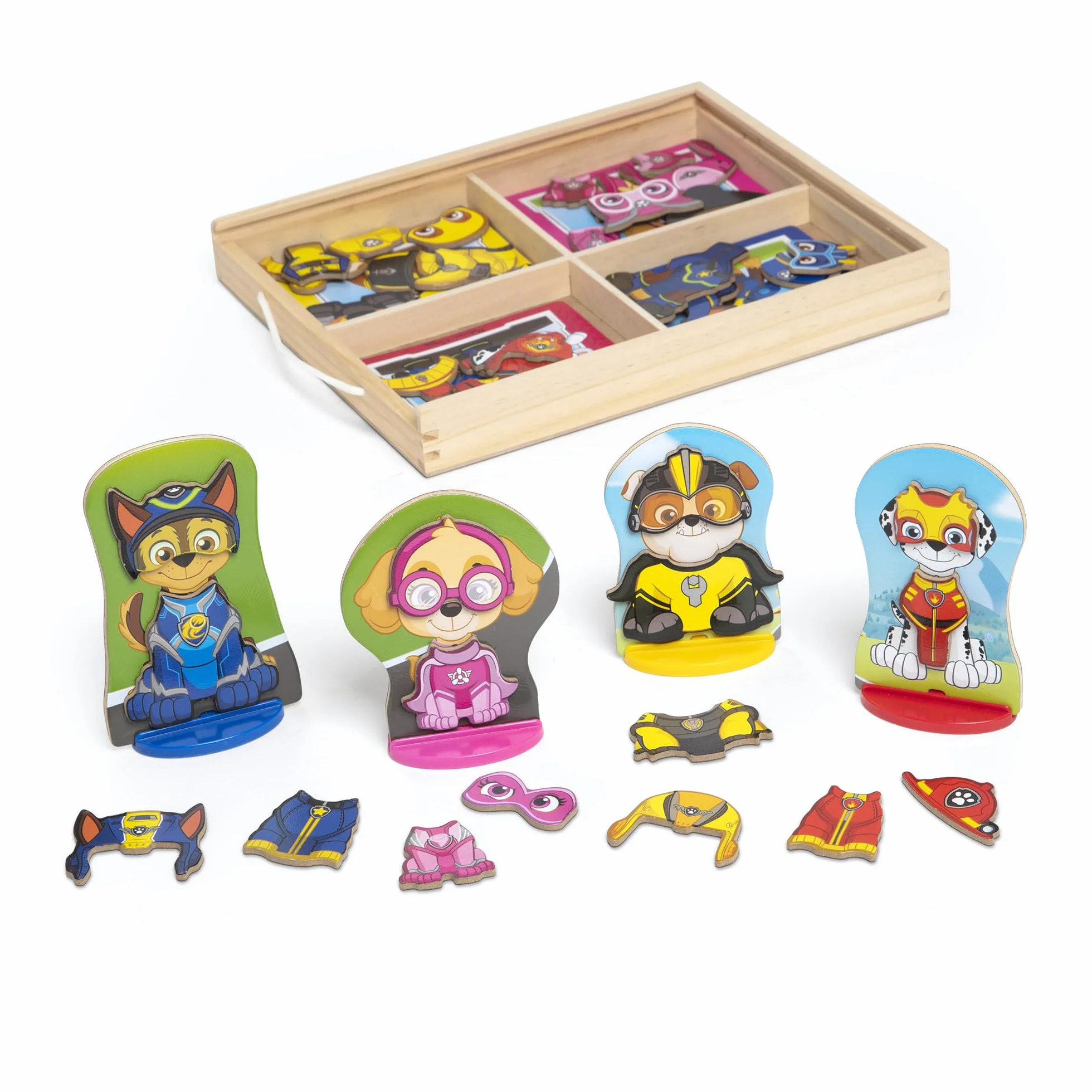 Magnetyczna drewniana przebieranka do kreatywnej zabawy PAW Patrol Melissa & Doug (64 elementy)