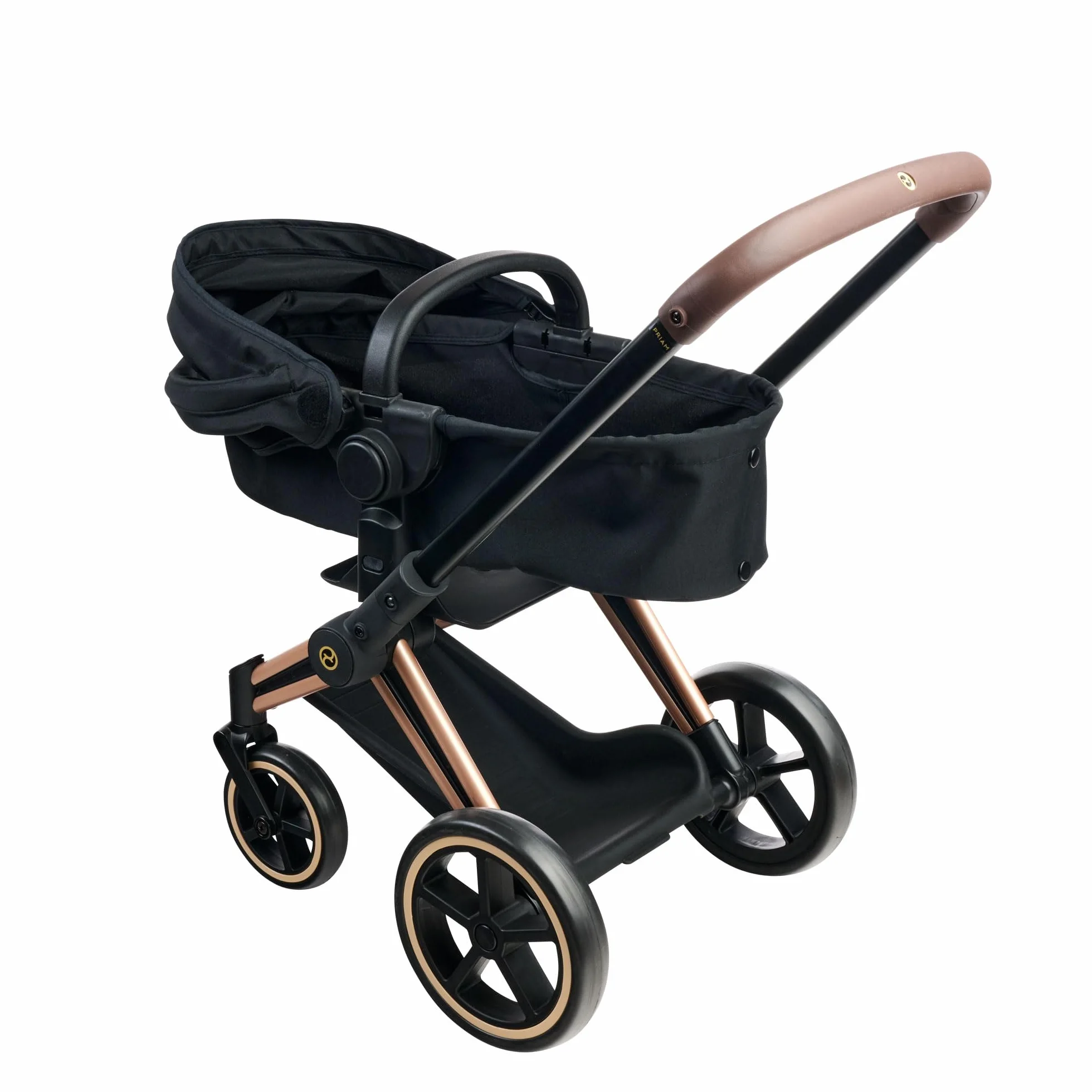 Corolle - 9000141870 - Wózek dziecięcy 3 w 1 Cybex, czarny, akcesoria, dla ośmiornic 36 i 42 cm, od 3 lat