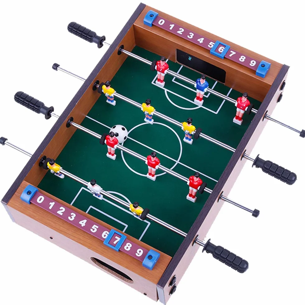 Goldge Mini stół do gry w piłkarzyki, w zestawie 4 piłki, wymiary 34,5 x 23 cm, najwyższa jakość dla dzieci