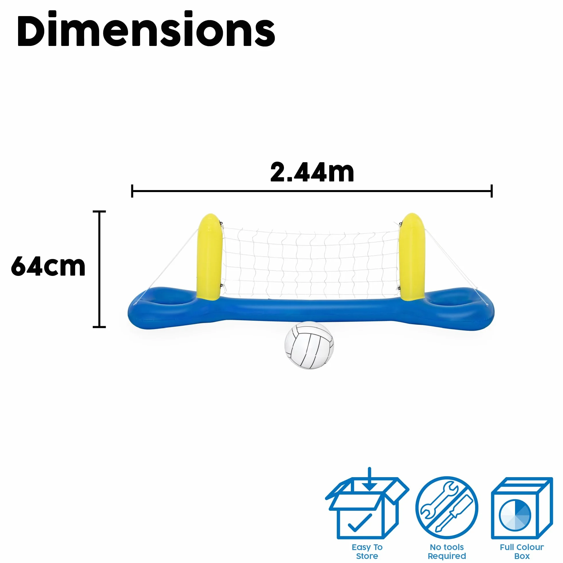 Bestway 8' x 25" Volleyball Set 2.44m x 64cm