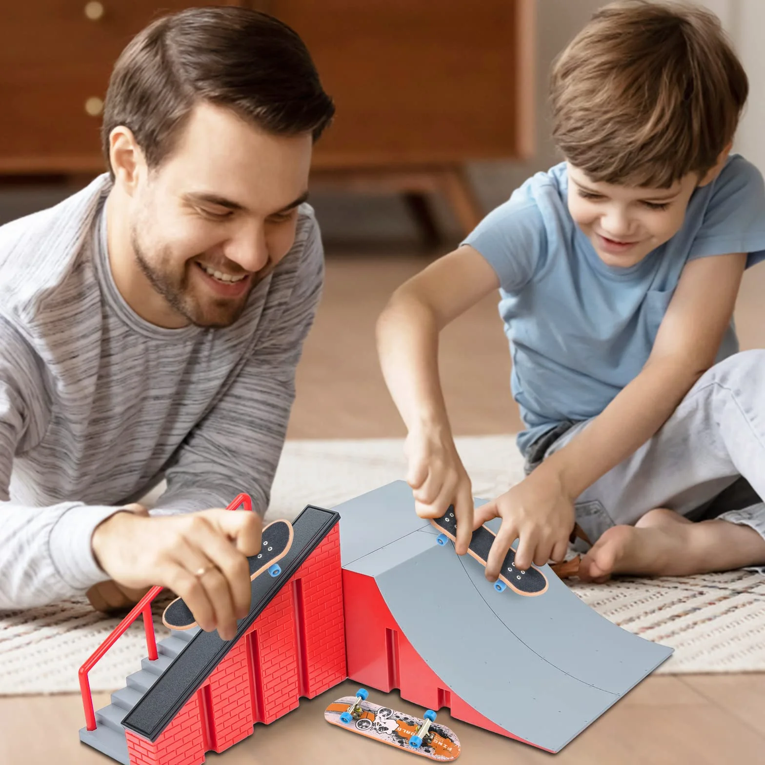 Zestaw ramp na deskorolkę, mini podstrunnica, zestaw ramp do jazdy na deskorolce, palcach, deskorolce, rekwizyty sportowe (B)