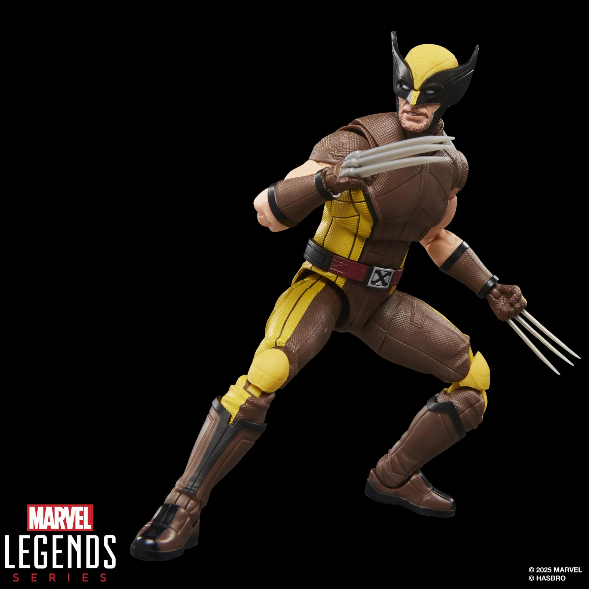 Wolverine (w brązowym kombinezonie) z serii Marvel Legends, kolekcjonerska figurka w skali 15 cm na prezent z filmu Deadpool & Wolverine wytwórni Marvela