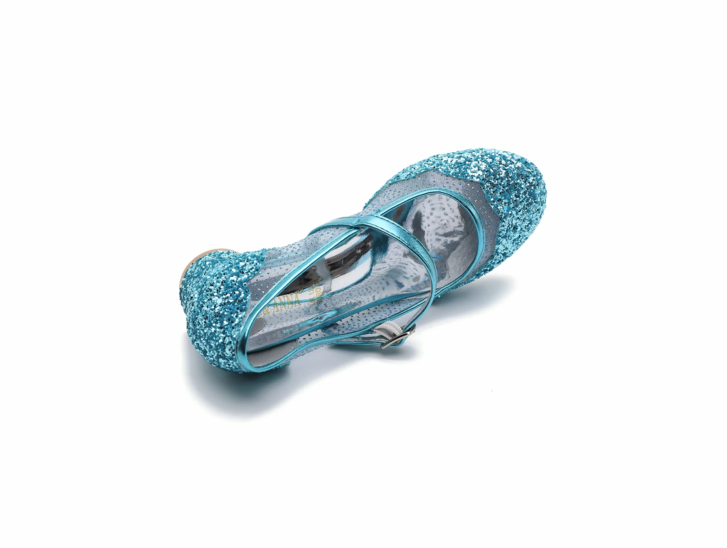 ELSA & ANNA Dziewczęce buty do przebrania królowej śniegu, księżniczki, na imprezę, obcas 3 cm, buty do przebrania Elsy na imprezy i urodziny, cosplay, dziewczęce wysokie obcasy (SH22040506)