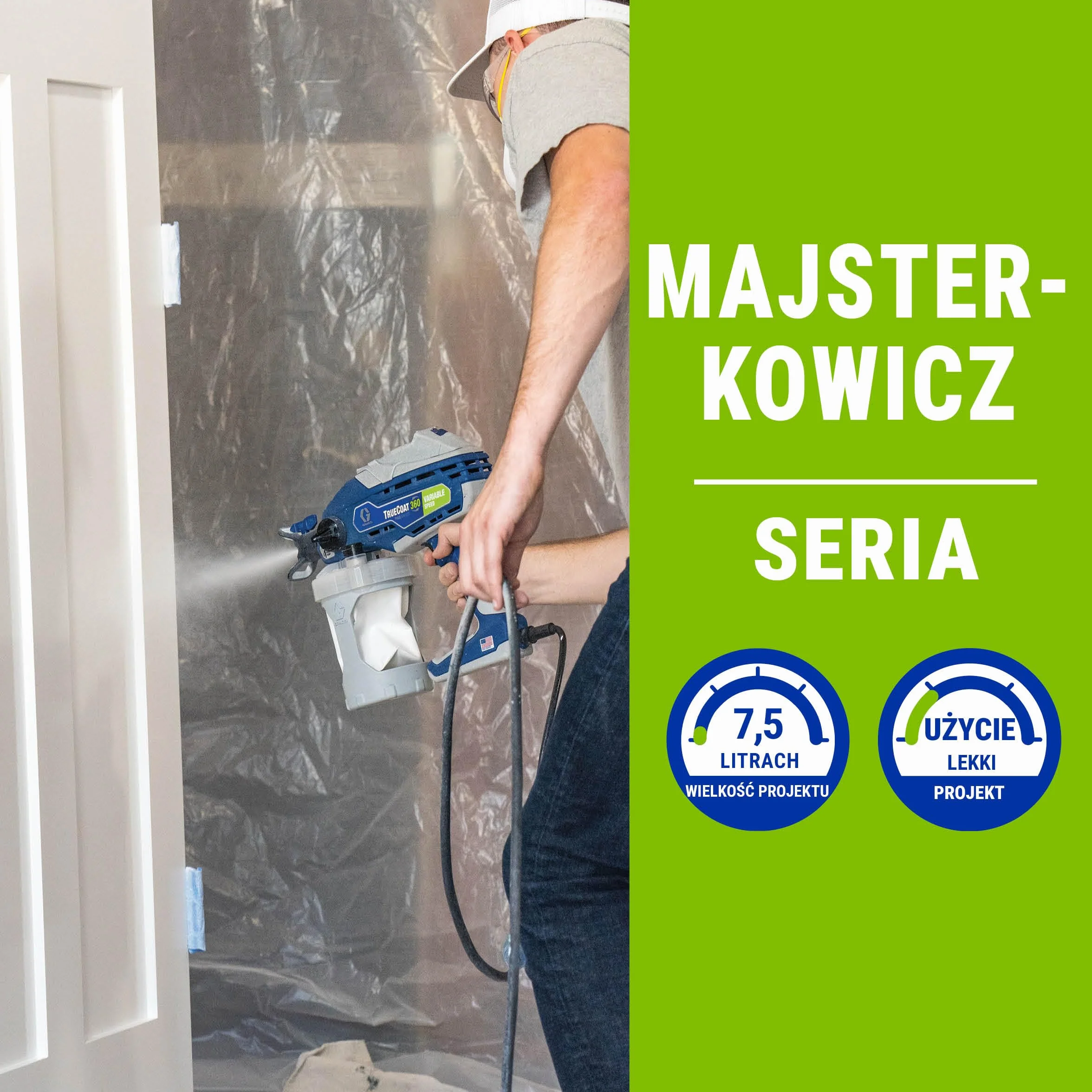 Magnum by Graco 26D527 TrueCoat 360 Variable Speed - Ręczne, przewodowe Airless system natryskowy, Model UE, użytku domowego, do małych dekoratorskich projektów (maks. ciśnienie 138 bar)