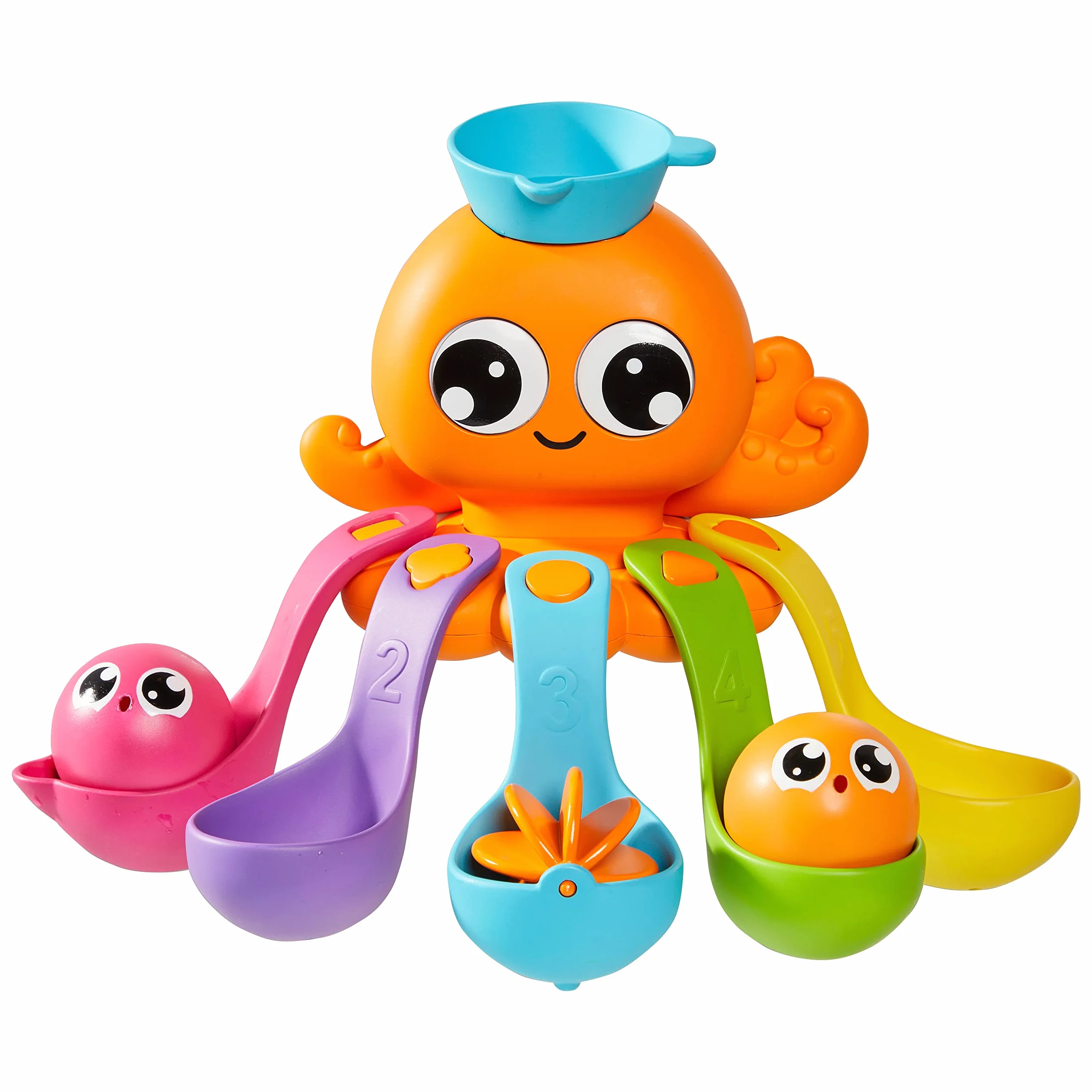 Toomies E73104 Tomy 7 in 1 Activity Octopus, Kids Toys for Water Play, Fun Bath Accessories for Babies and Toddlers, Suitable for 18 Months and Older, Multicoloured