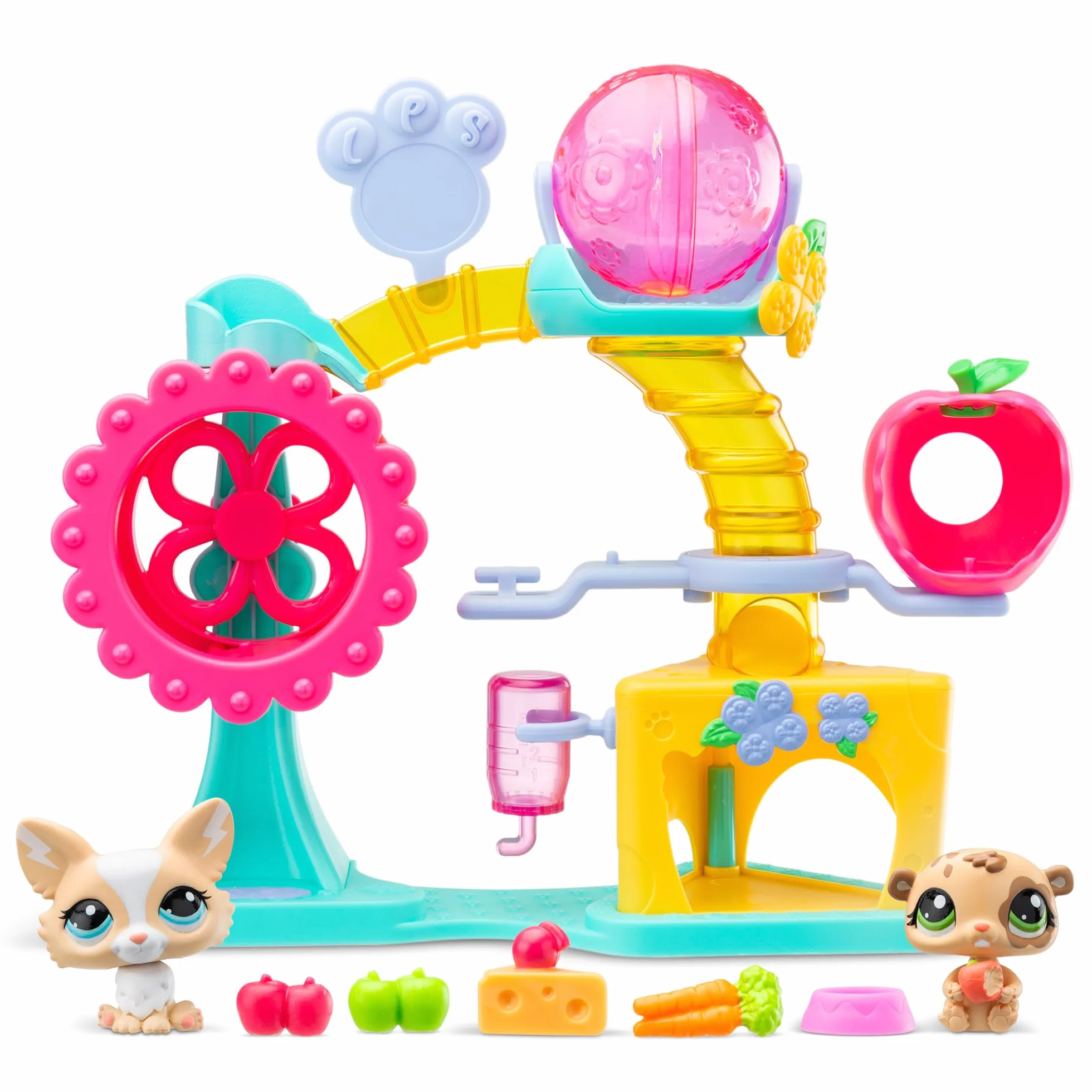 BANDAI Littlest Pet Shop, Czas zabawy Playset, mobilne głowy, Gen 7 (zwierzęta domowe #69 i #68 Ekskluzywne zwierzęta do zabawy), dla dzieci od 4 lat, BF00519 wielokolorowy