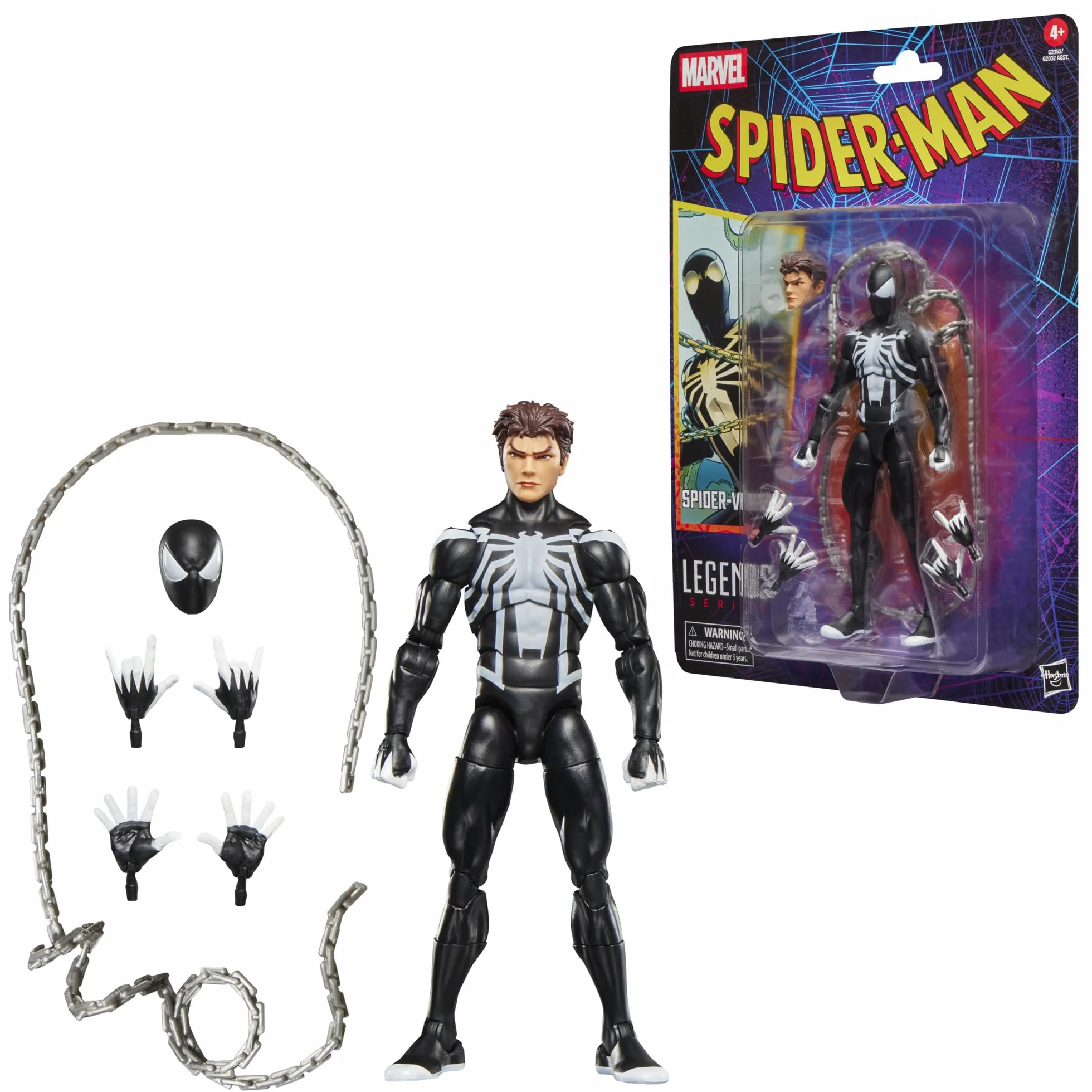 Spider-Venom z serii Marvel Legends, 15-centymetrowa figurka kolekcjonerska z komiksów o Spider-Manie z kartą retro