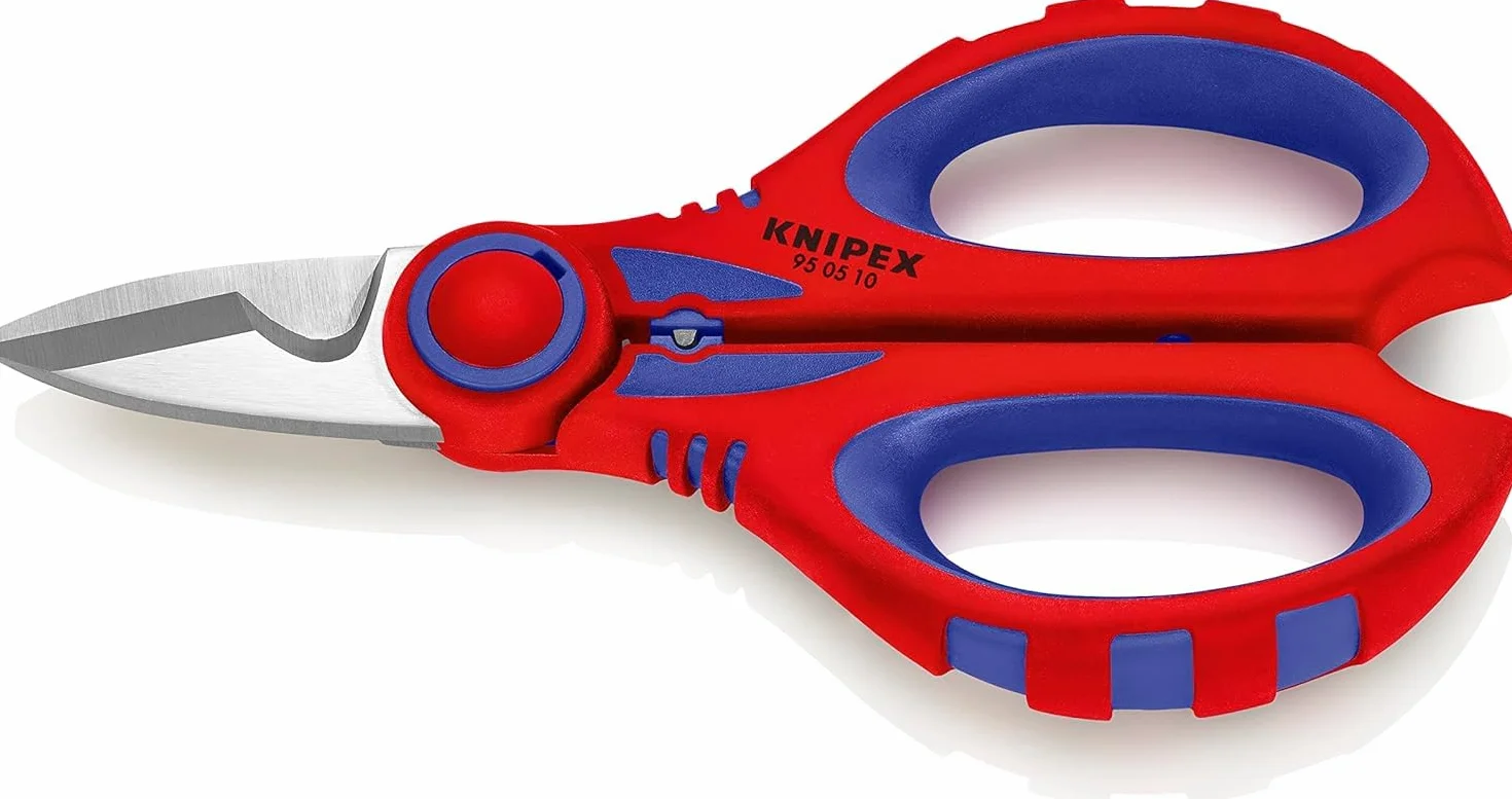 KNIPEX Nożyczki dla elektryków Z wielokomponentowymi nasadkami, wzmacniane włóknem szklanym 160 mm, 95 05 10 SB