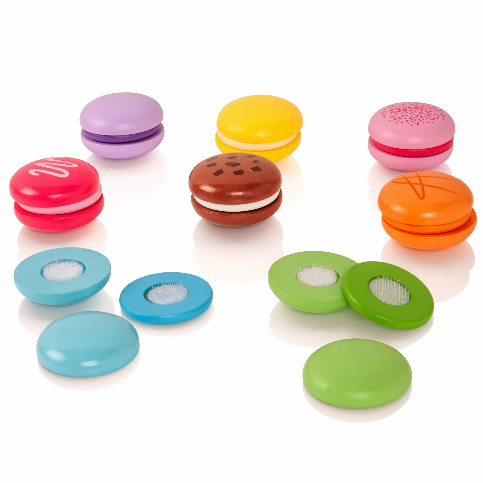 VIGA 50807 VIGA zestaw 8 ciastek z zabawkami Macaron, różne kolory, 30 x 9,7 x 5,2 cm (50807)
