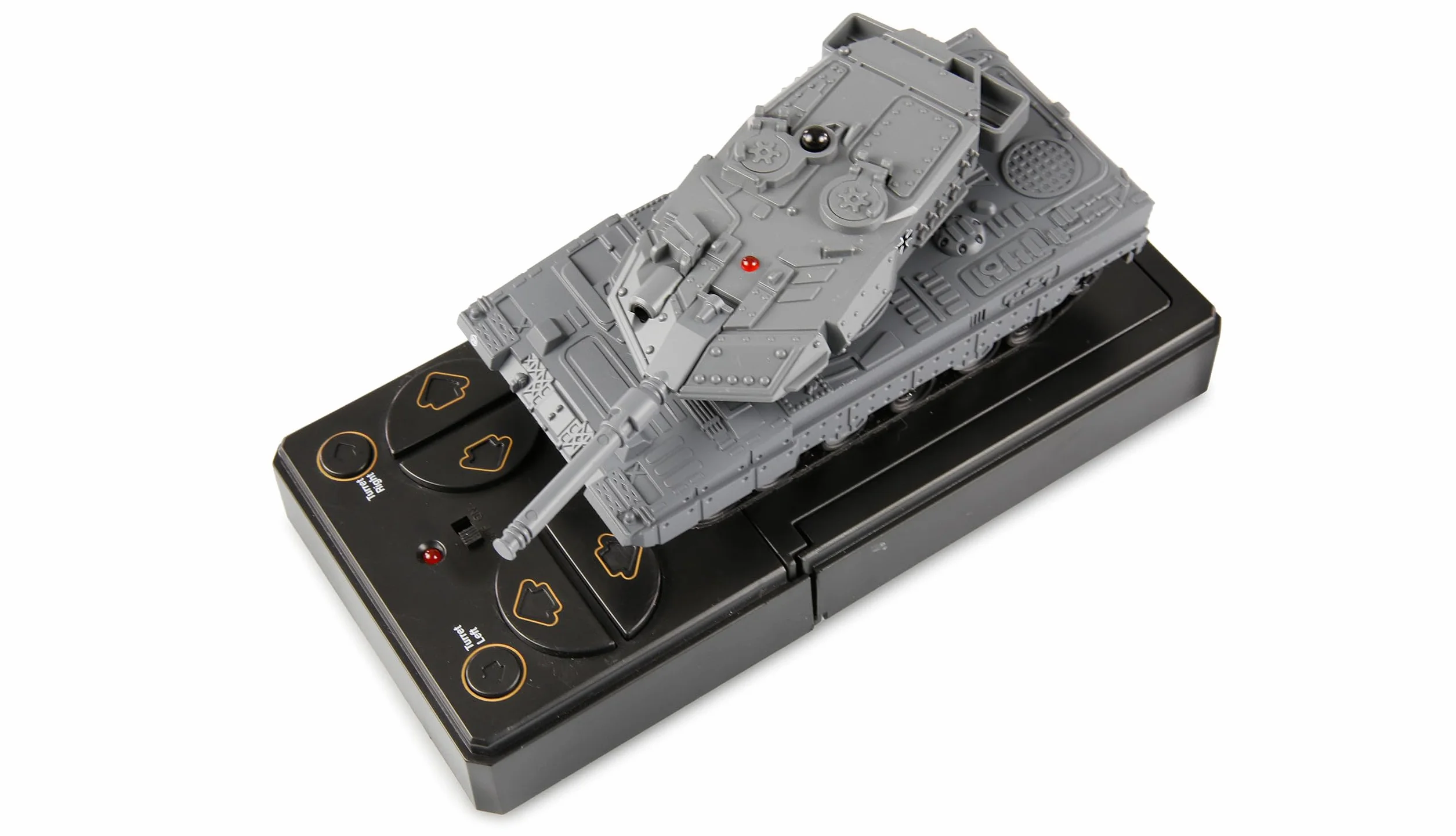 Amewi RC Leopard II mini czołg z funkcją IR-Battle zdalnie sterowany 1:72 RTR dla dzieci od 8 lat, szary