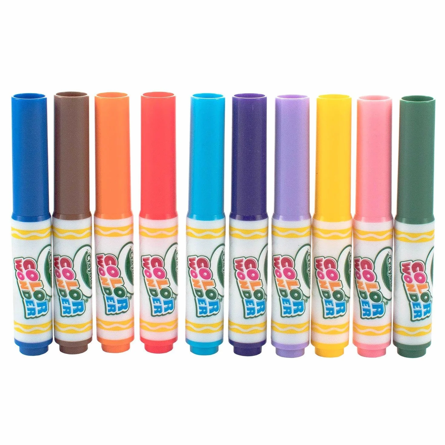 CRAYOLA - Color Wonder, 10 pisaków z przezroczystym tuszem, klasyczne kolory, maksymalna końcówka, od 3 lat, 75-2570-E-000