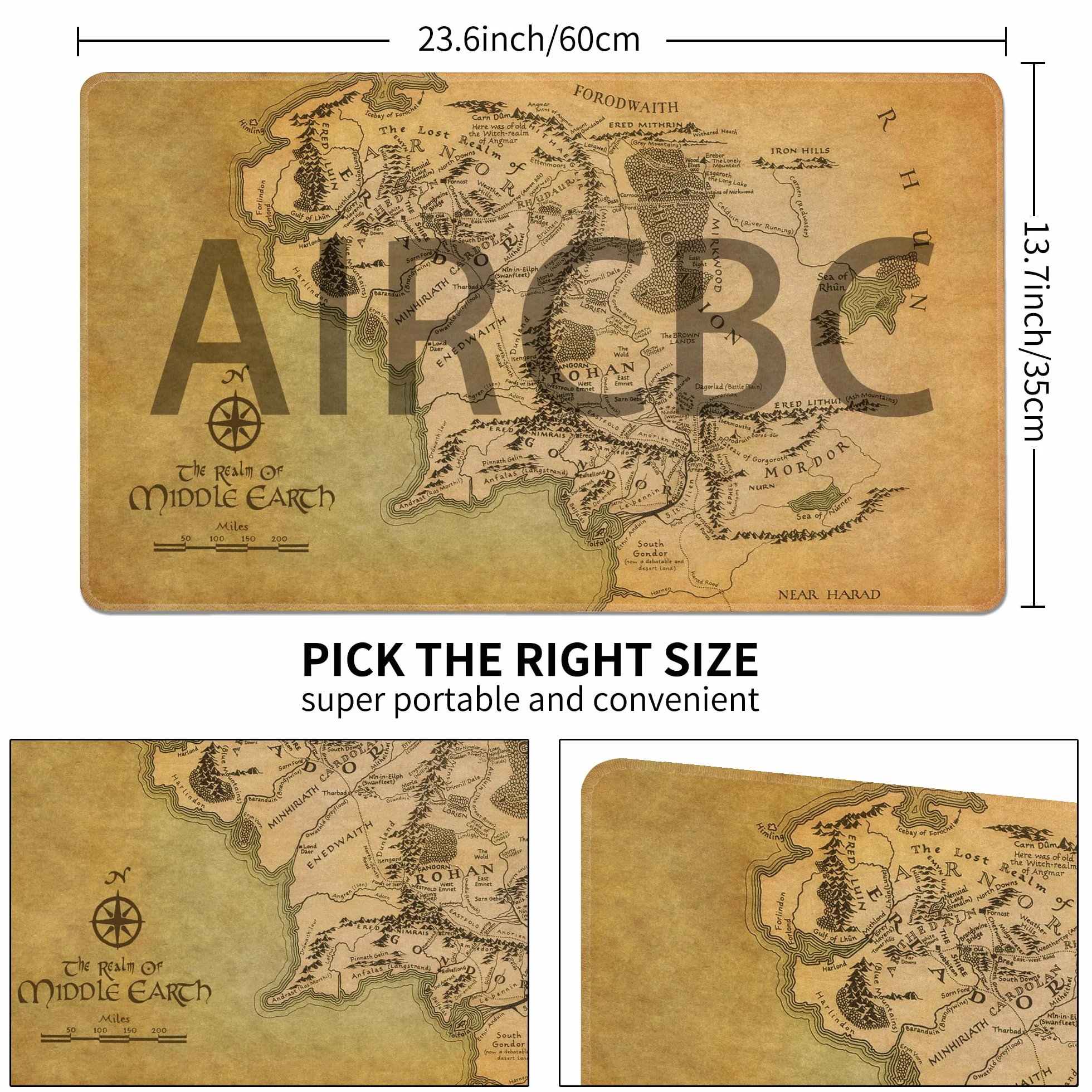 MTG maty do zabawy 60x30cm TCG z przyszytymi krawędziami i gładką gumową powierzchnią gier karcianych, antypoślizgowa mata gier z bezpłatną torbą przechowywania
