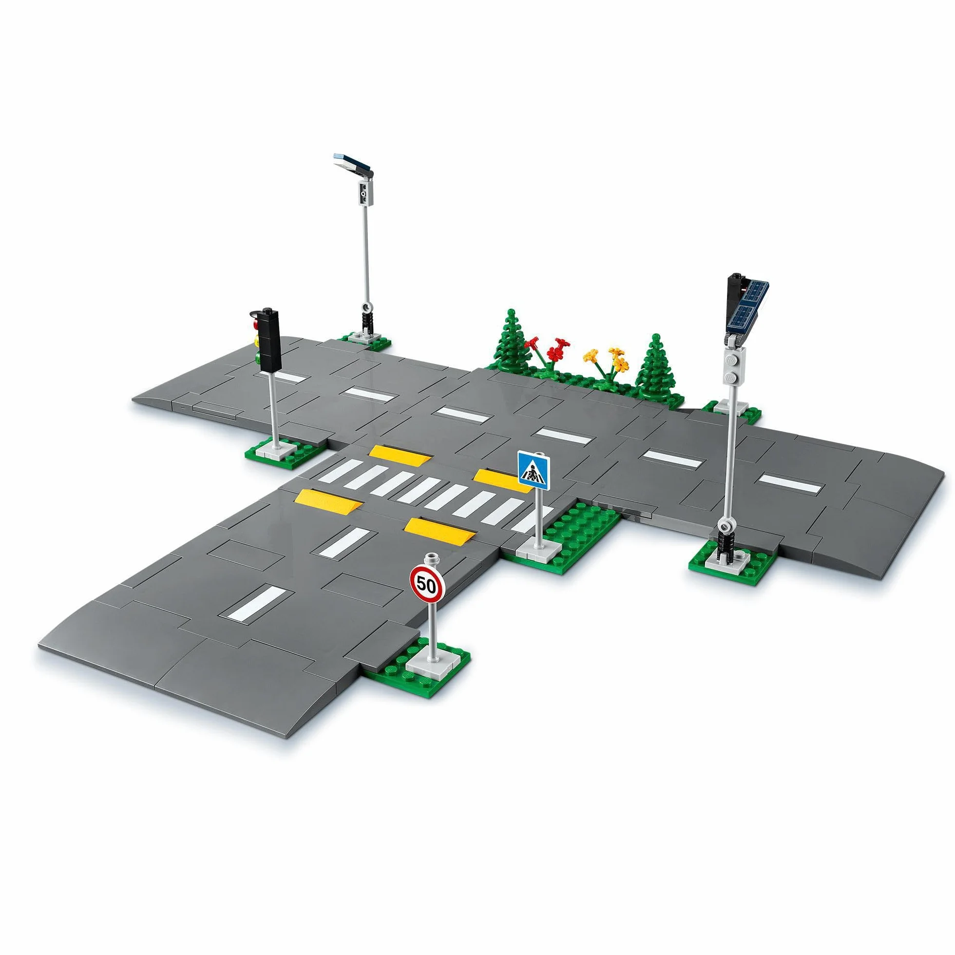 LEGO 60304 City Płyty Drogowe, Kreatywna Zabawka do Budowania, Prezent na Urodziny dla Chłopców i Dziewczynek od 5 lat