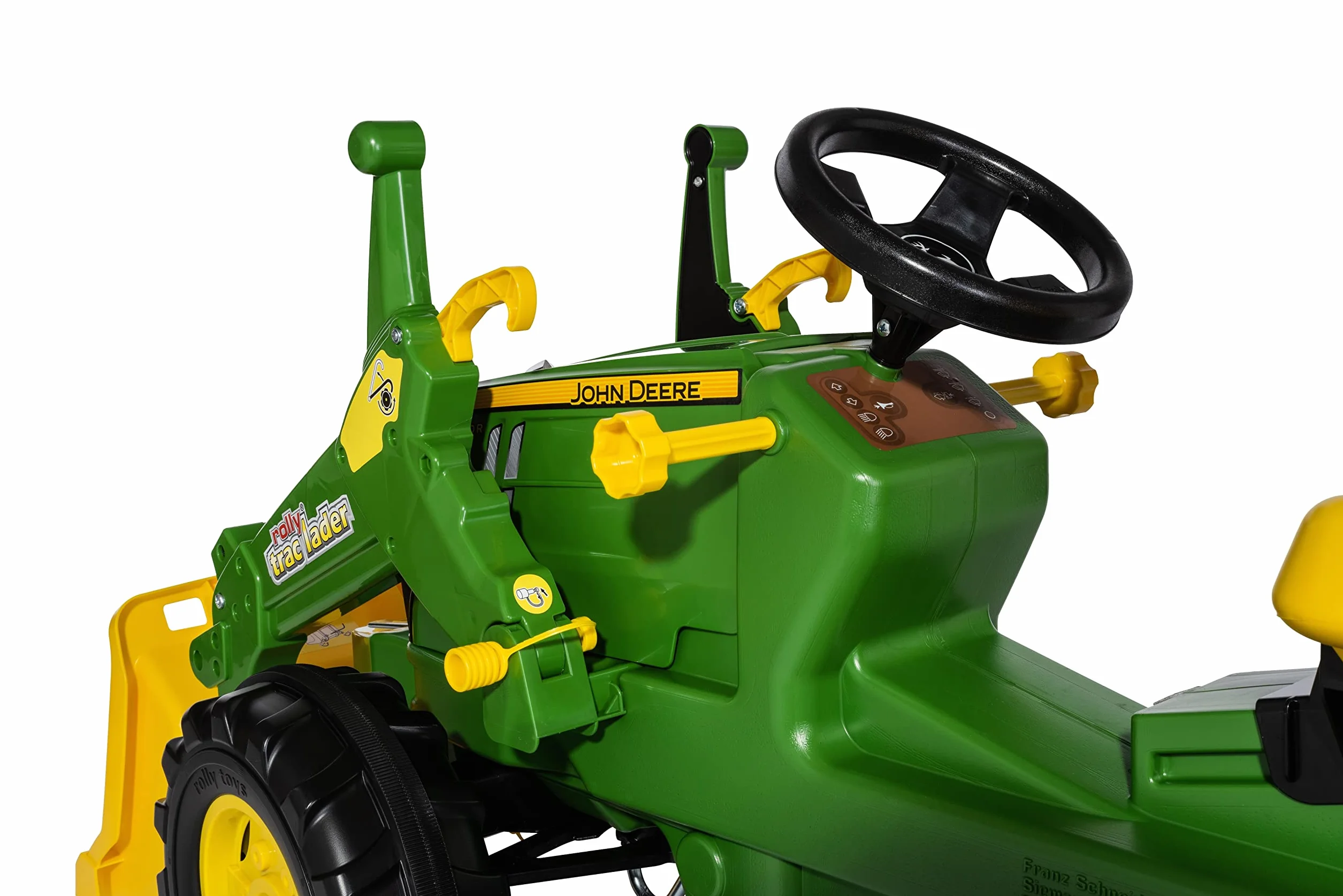 Rolly Toys Traktor na pedały RollyFarmtrac Premium John Deere 7R 730032 (w zestawie ładowarka rollyTrac, od 3 lat, siedzisko z regulacją długości i wysokości, opony szeptane), zielony