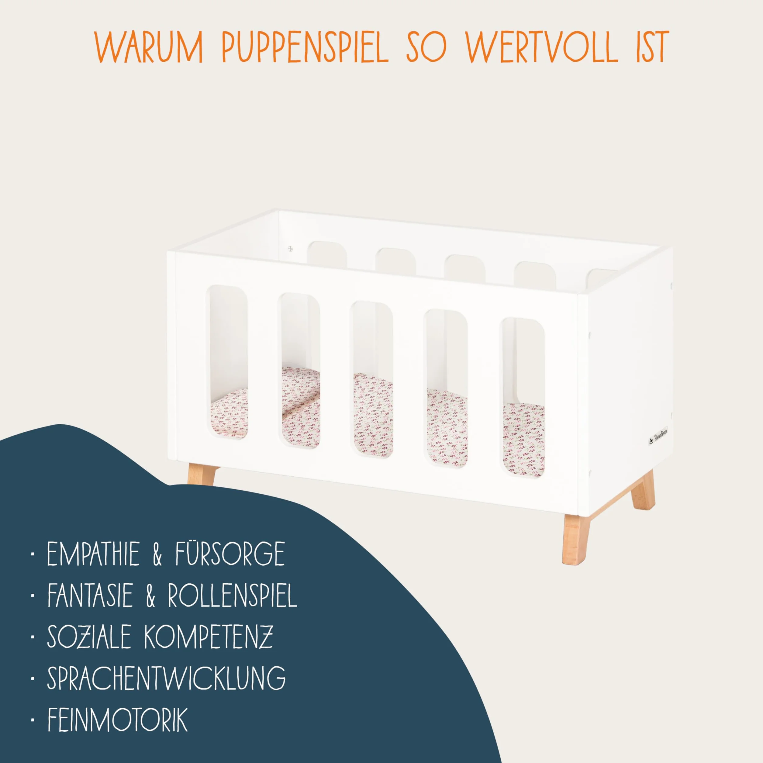 Doll's bed 'Marit', 4 parts