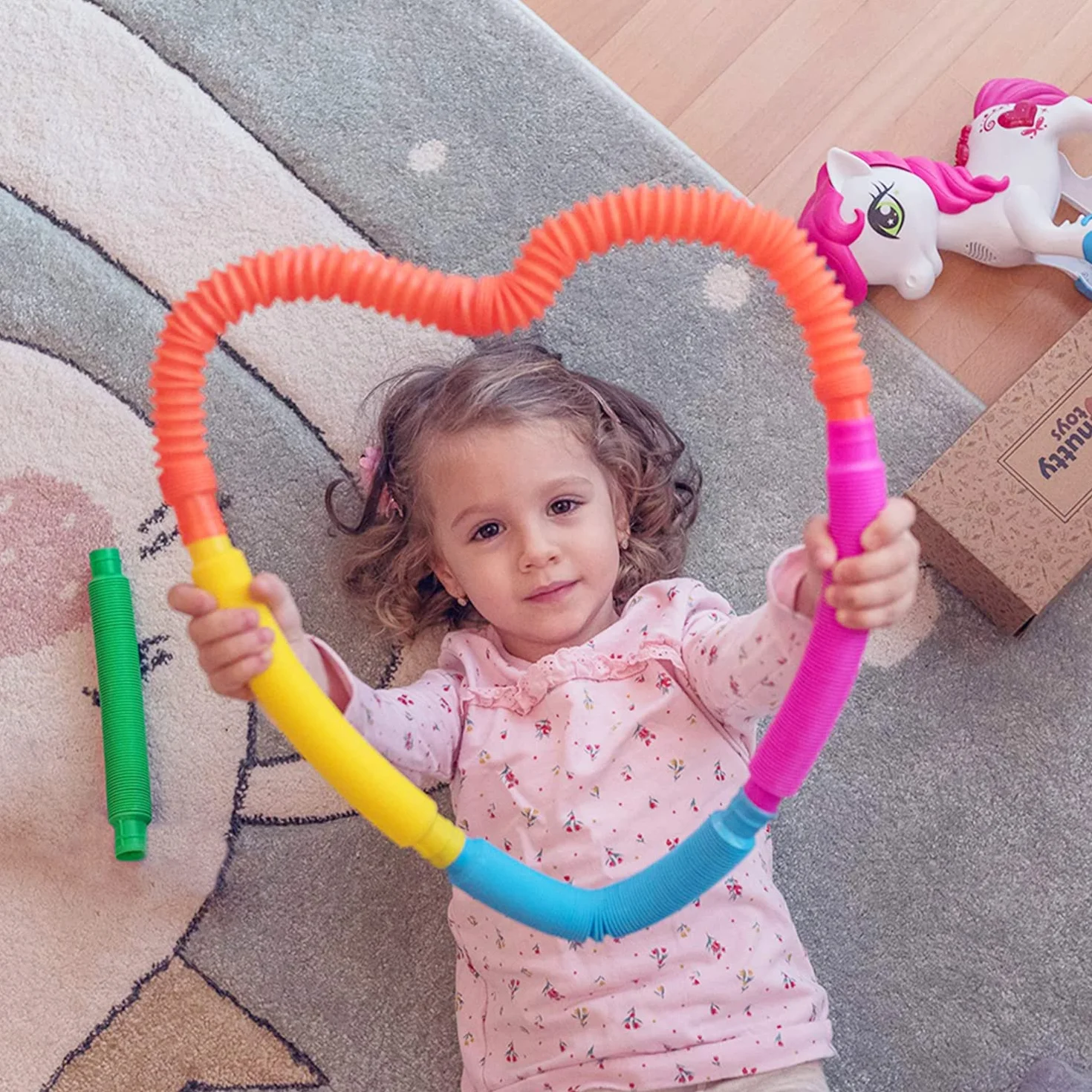 Pop Fidget Sensoryczne Rurki Edukacyjne Mini Pop Tube Wielobarwne Zabawki 16 sztuk