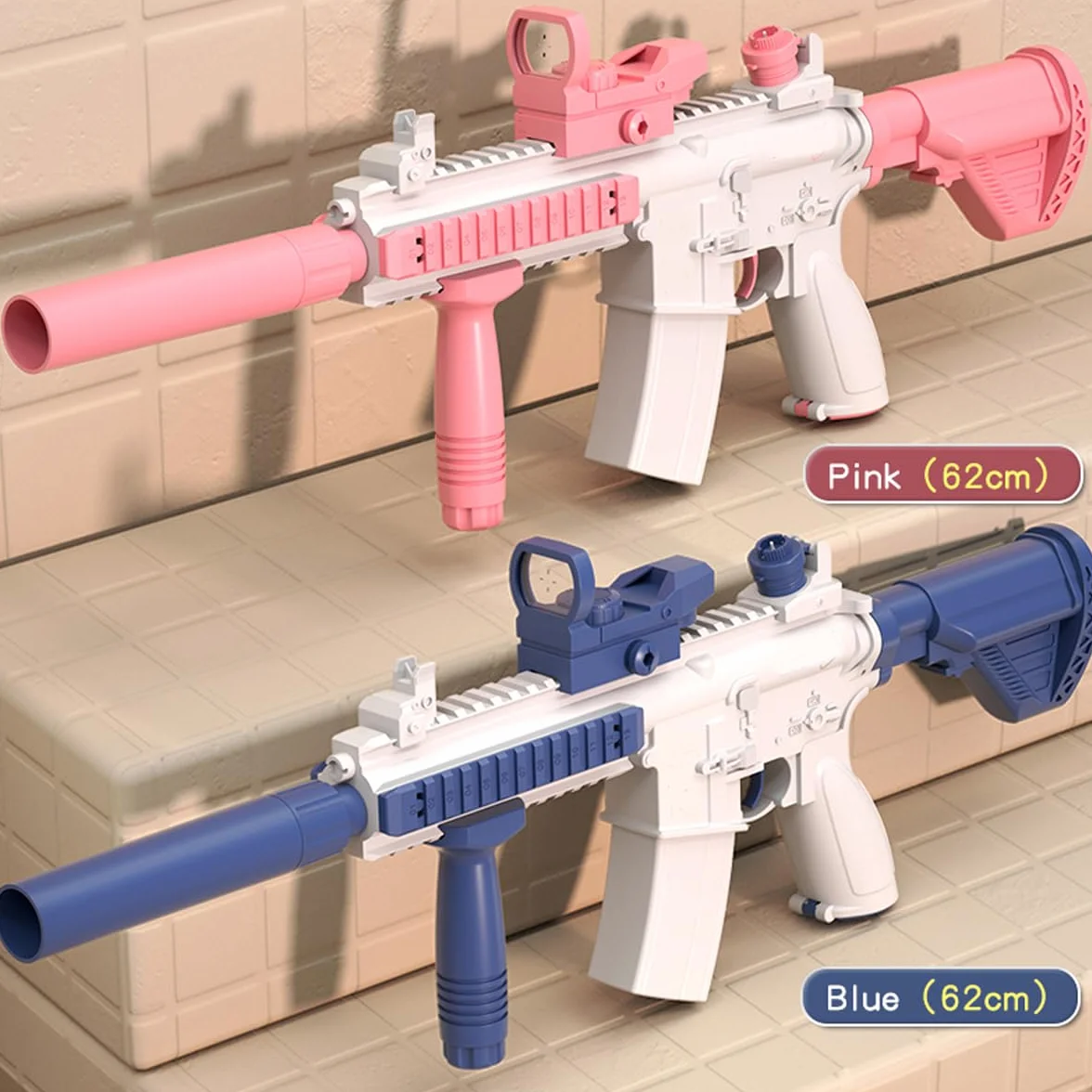 Elektryczny Pistolet na Wodę 2 w 1 dla Dorosłych i Dzieci - 500 ml, Duży Zewnętrzny Automatyczny na Lato, Basen, Imprezę