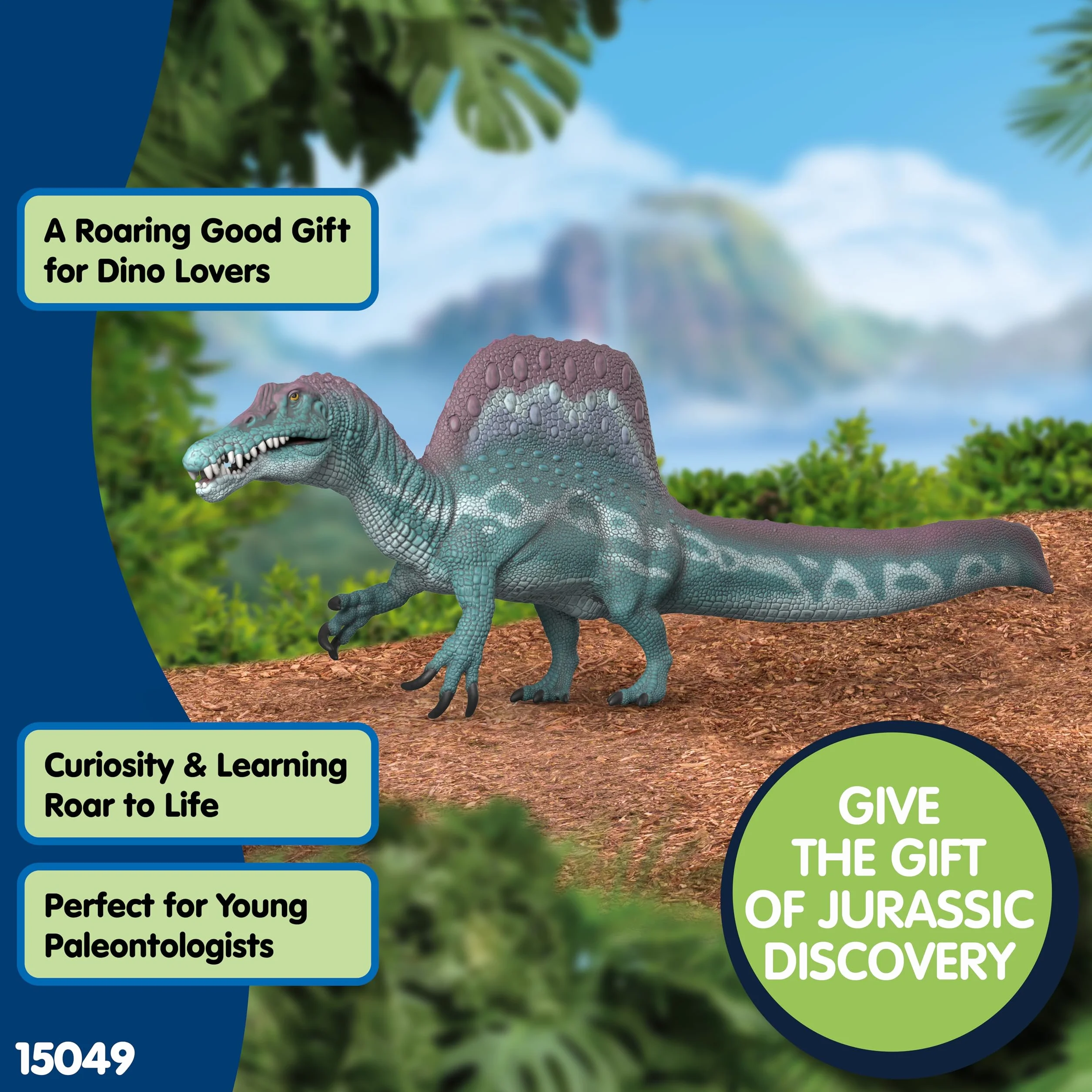 schleich DINOSAURS | Spinozaur 15049 | szczegółowy dinozaur z ruchomą szczęką | Kolekcjonerskie zabawki dinozaurów | Prezent dla dzieci | Zabawki dinozaurów od 3 lat | 33 x 12 x 6 cm