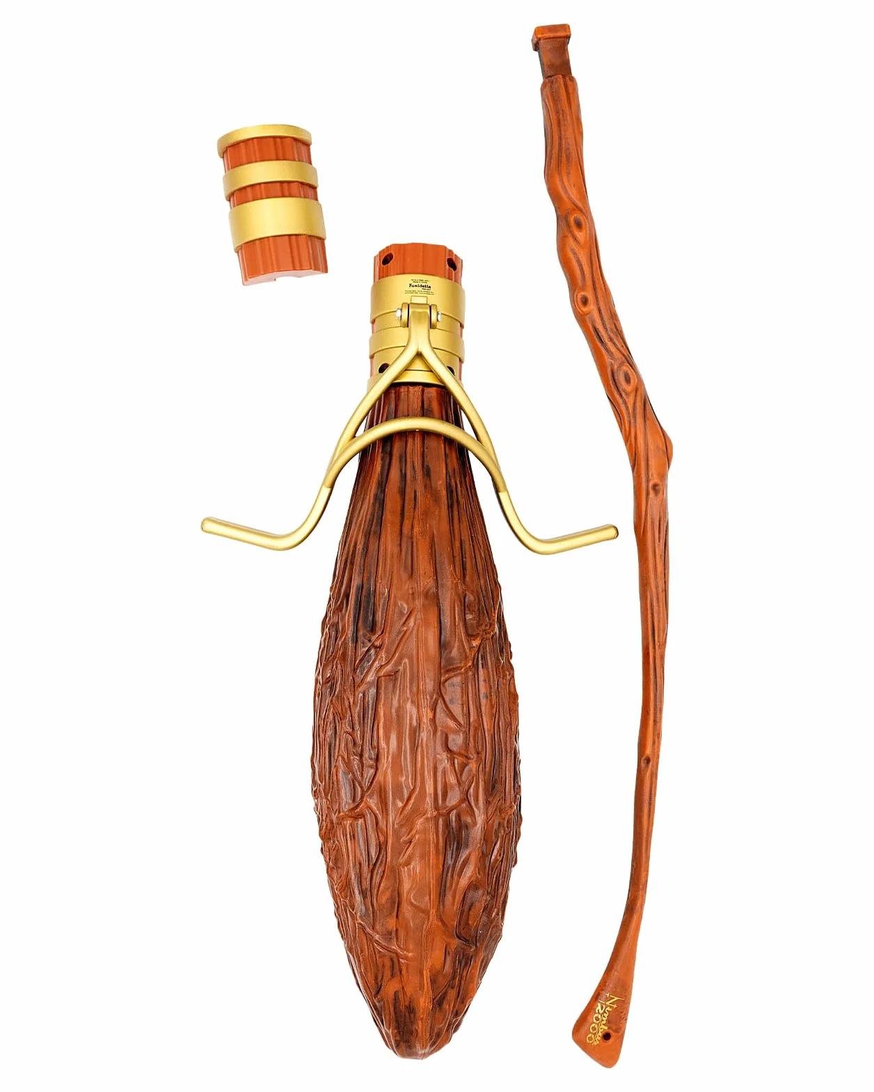 Funidelia Miotła Harry Potter Nimbus 2000 dla dziewczynek i chłopców, filmów i filmów, magików, Harry'ego Pottera, Hogwartu, akcesoria dla dzieci, akcesoria do przebrania - brązowa