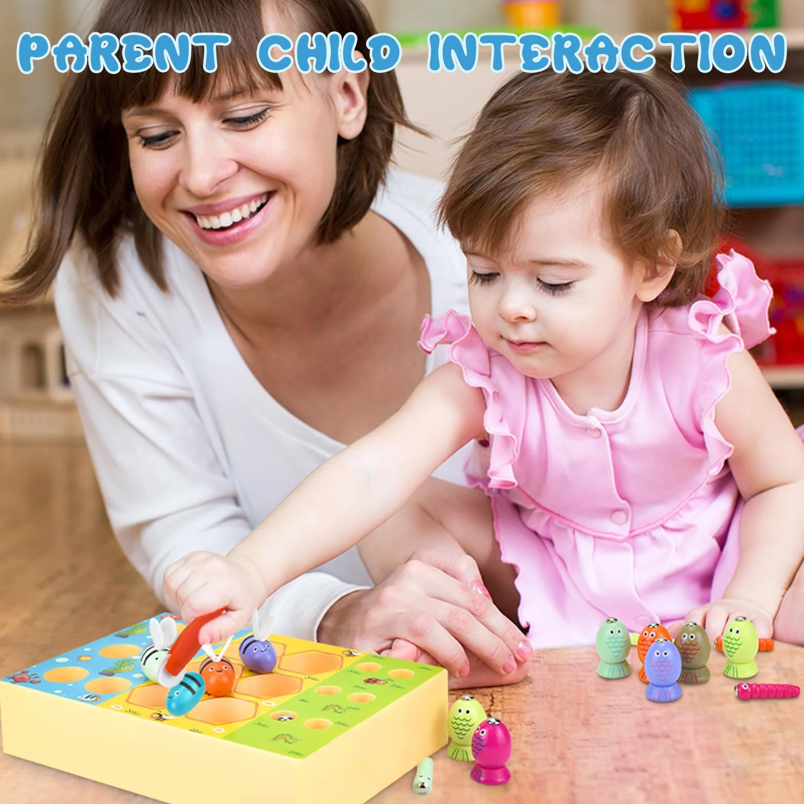 Montessori zabawka magnetyczna wędkarska dla dzieci od 2 lat, motoryczna małe prezenty