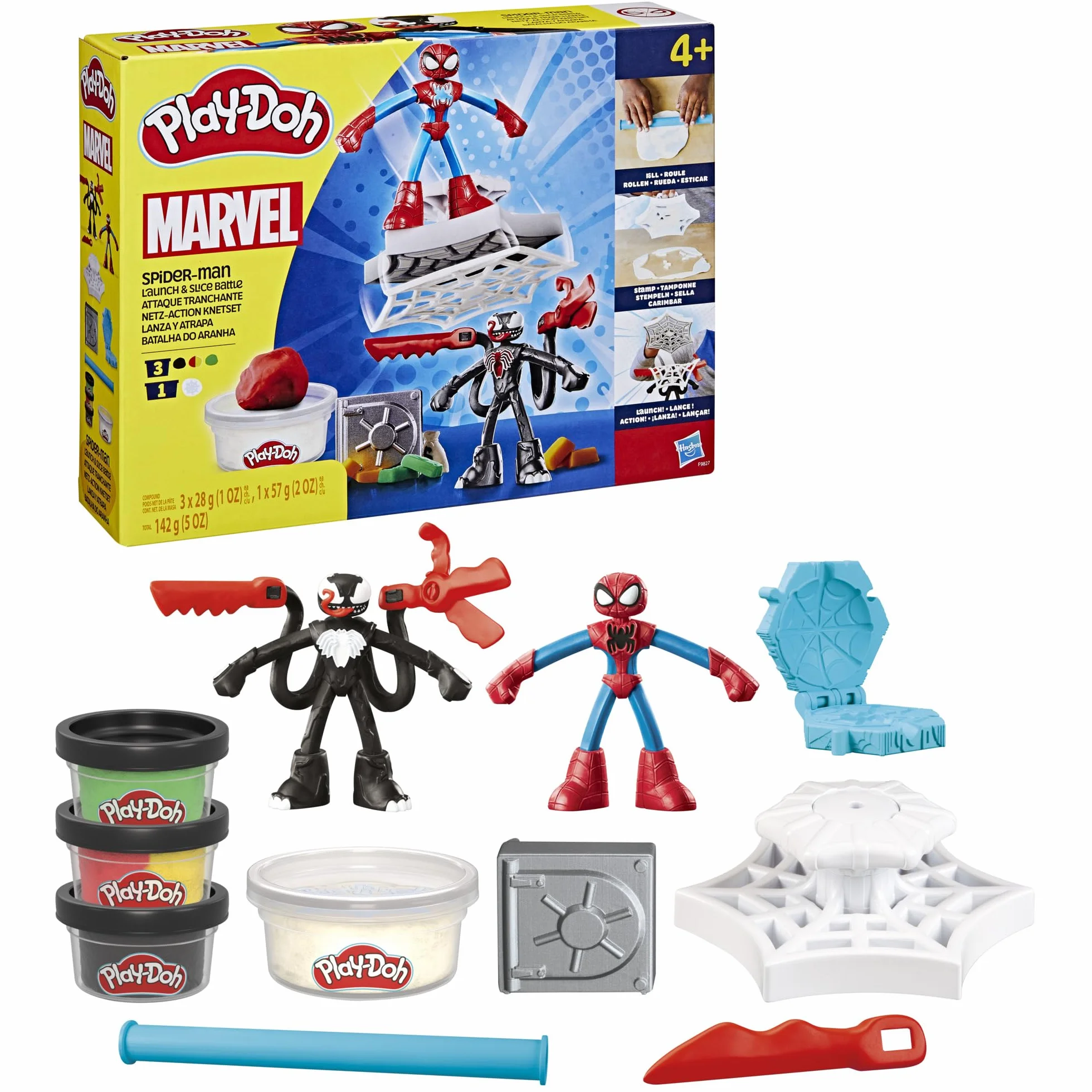 Zestaw do zabawy Play-Doh Marvel Spider-Man Walcz, strzelaj i przecinaj