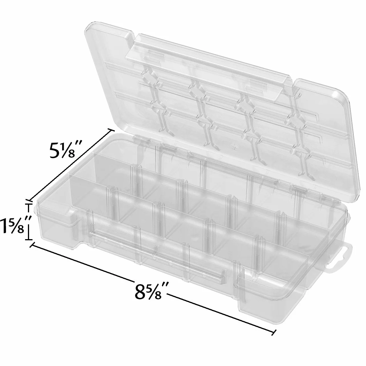 Akro-Mils 5705 plastikowe części etui do przechowywania sprzętu i rzemiosła, małe, przezroczyste