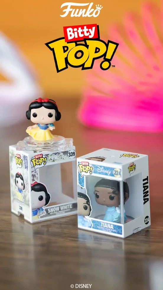 Funko Bitty Pop! Disney Princess - Roszpunka, Merida, Moana i tajemnicza mini-Figurynka z niespodzianką - 2,2 cm do kolekcjonowania - półka do układania w stos w zestawie - pomysł na prezent,