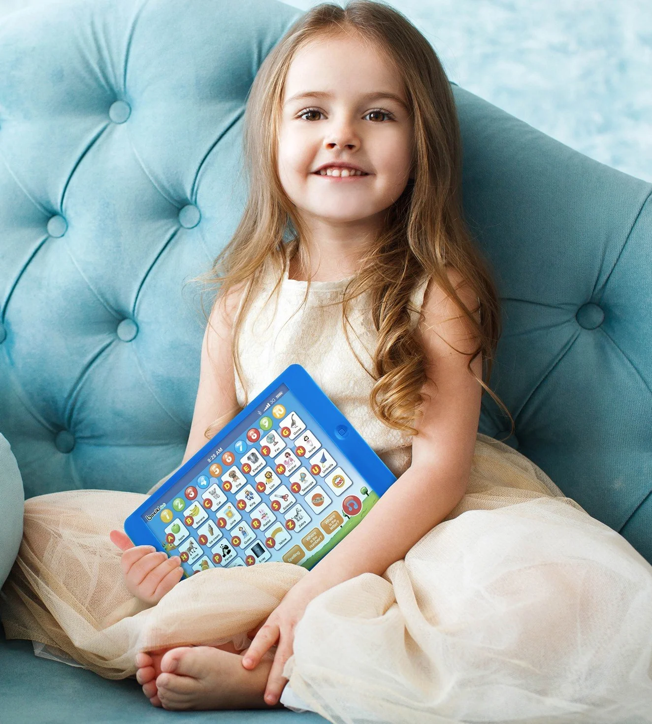 Boxiki Kids Angielski Tablet Edukacyjny z 6 Grami, Zabawka do Nauki Liczb i Wczesnego Rozwoju