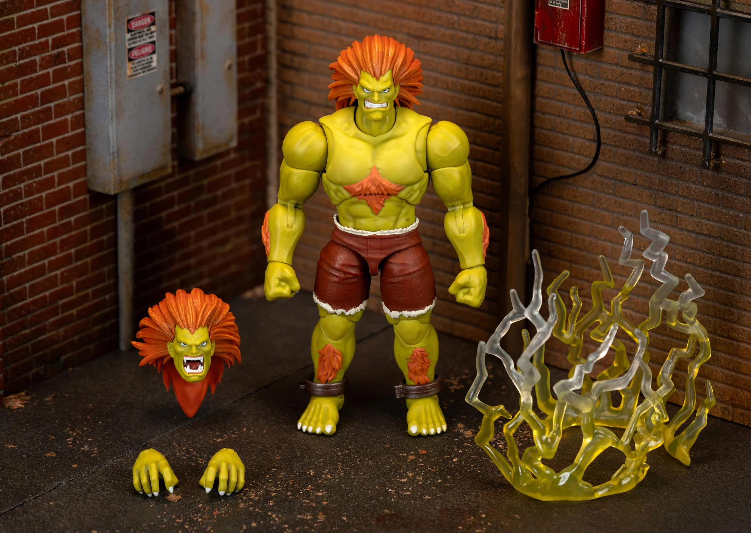 Jada Toys Street Fighter figurka Blanka (19 cm) - ruchoma figurka kolekcjonerska i akcji z Street Fighter 2: The Final Challengers, z alternatywną głową, rękami i akcesoriami, od 13 lat