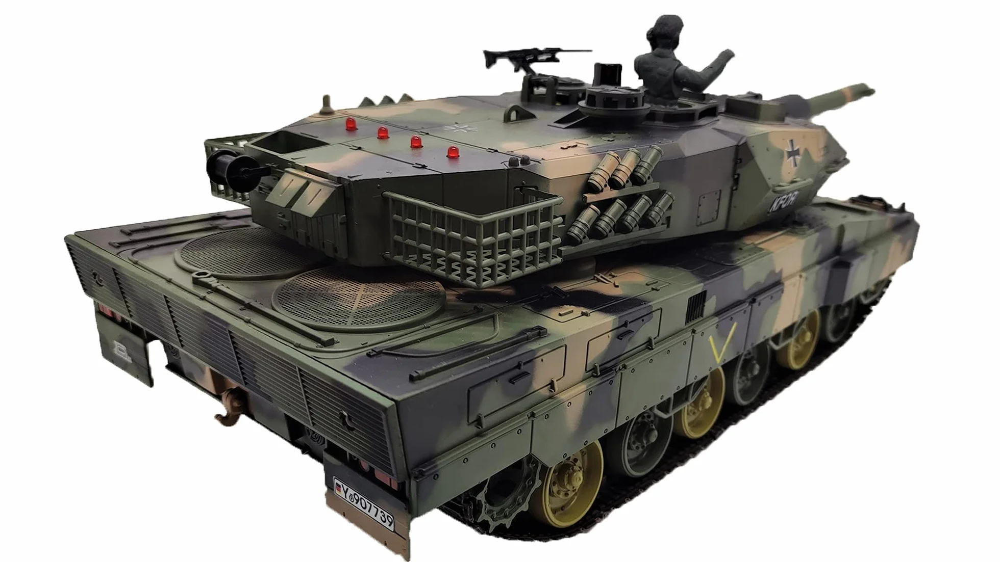 2-częściowy zestaw RC Leopard 2A5 czołg bojowy do wielu potyczek z podczerwienią i 6 mm strzałami Softair BB