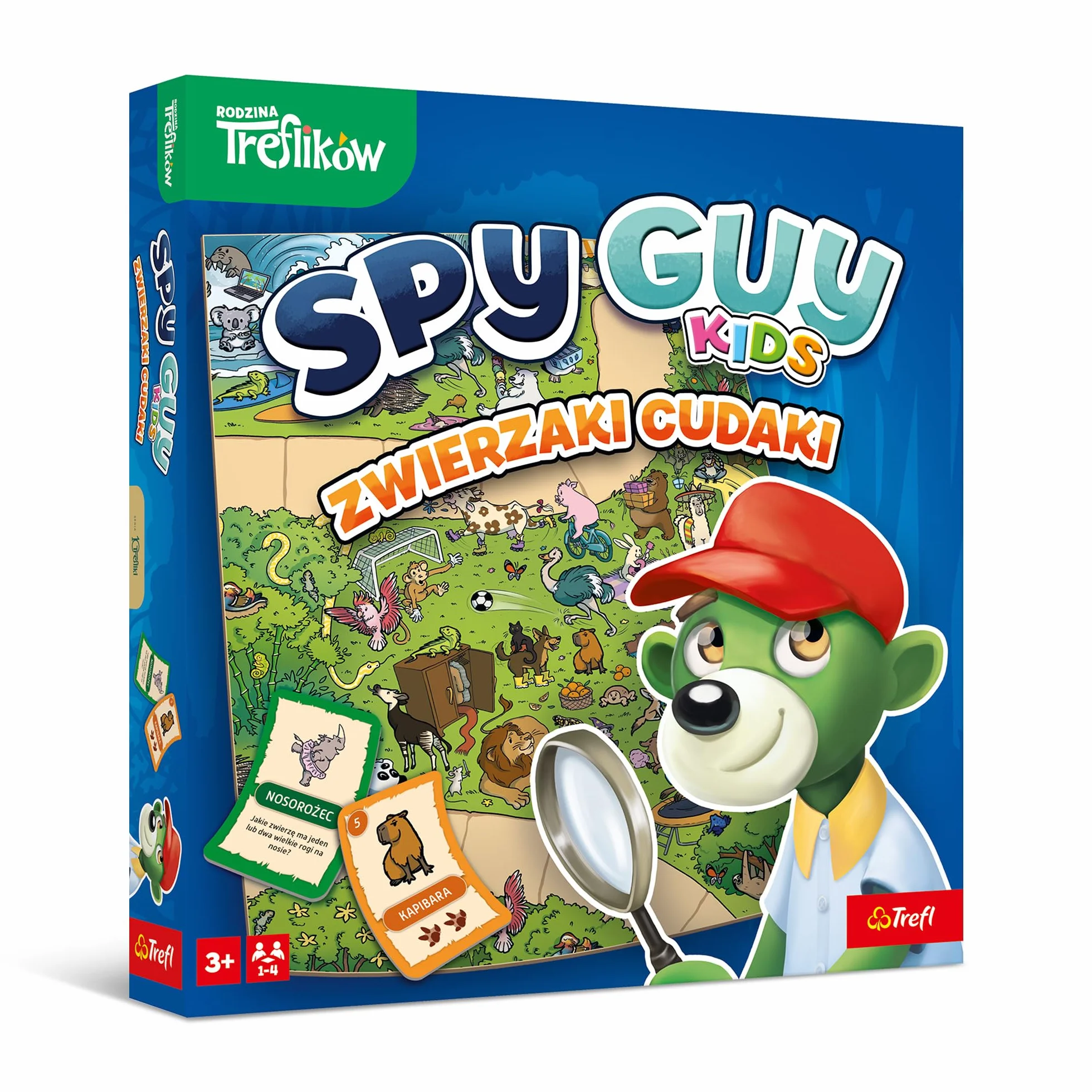 Trefl - Spy Guy Kids: Zwierzaki Cudaki - Kooperacyjna Gra Detektywistyczna dla Najmłodszych, Rodzinna Planszówka, Szukanie Poszlak, dla Dzieci od 3 lat