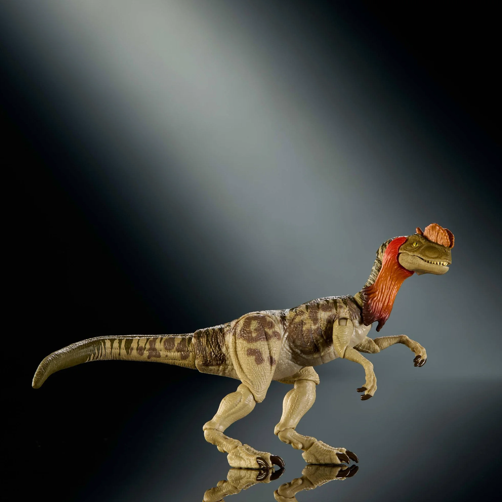 Jurassic World Kolekcja Hammonda Dilofozaur Dinozaur Figurka premium, realistyczne oczy, ruchome punkty i dodatkowa głowa, zabawka dla dzieci 8+, fanów i kolekcjonerów, JKM93