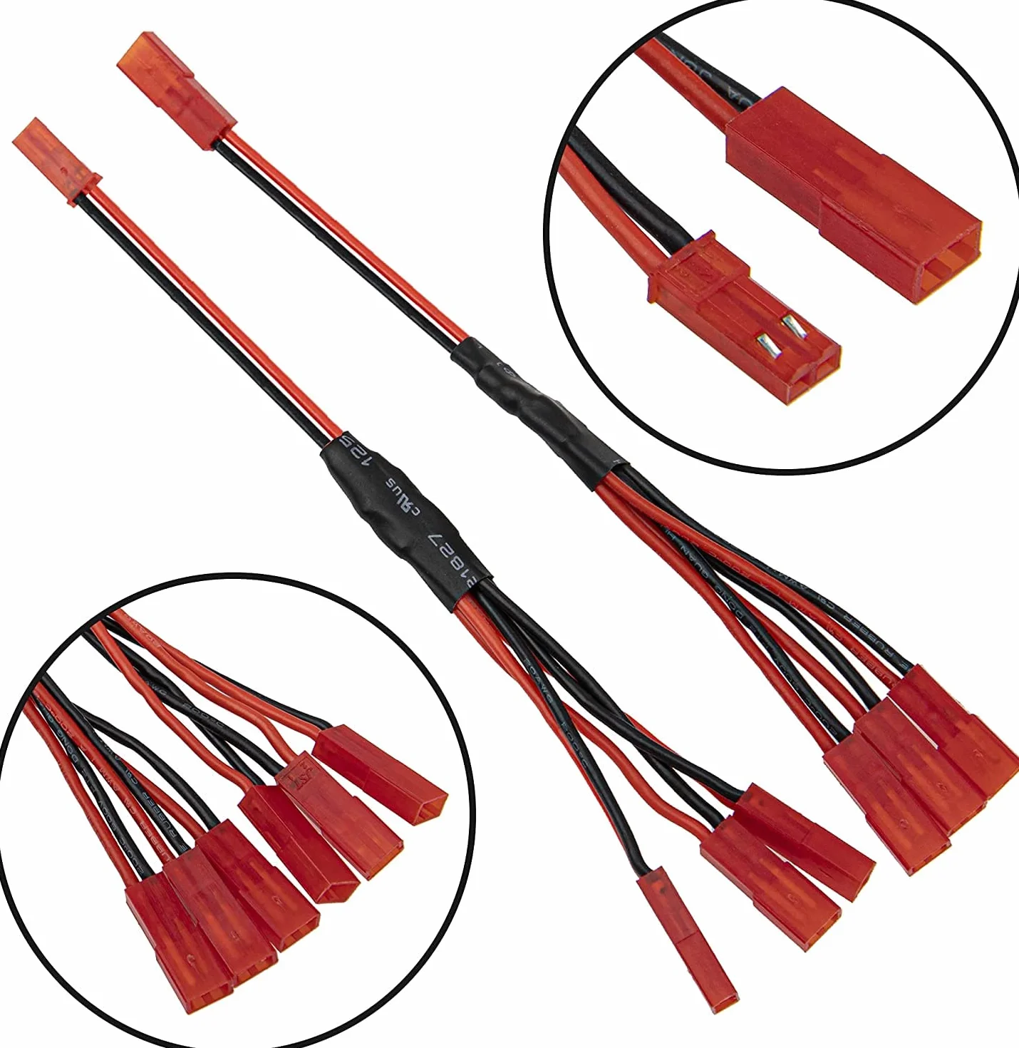 GTIWUNG 6 sztuk RC JST wtyczka żeńska ESC bateria JST Connector Gniazdo Y kabel do 1/10 RC Crawler Traxxas TRX-4
