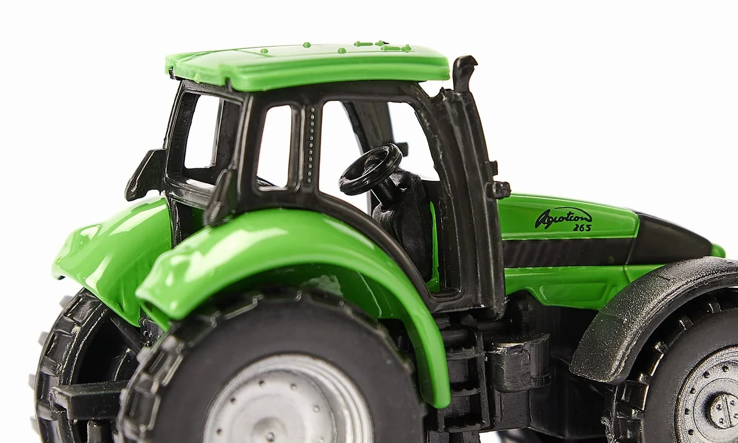 Siku 1606, Traktor DEUTZ-FAHR z 2-osiową przyczepą Fortuna, Zabawkowy traktor, Metal/plastik, Zielony, Zdejmowana kabina, Przechylna skrzynia, Przyczepa z gumowymi kołami, Zaczep