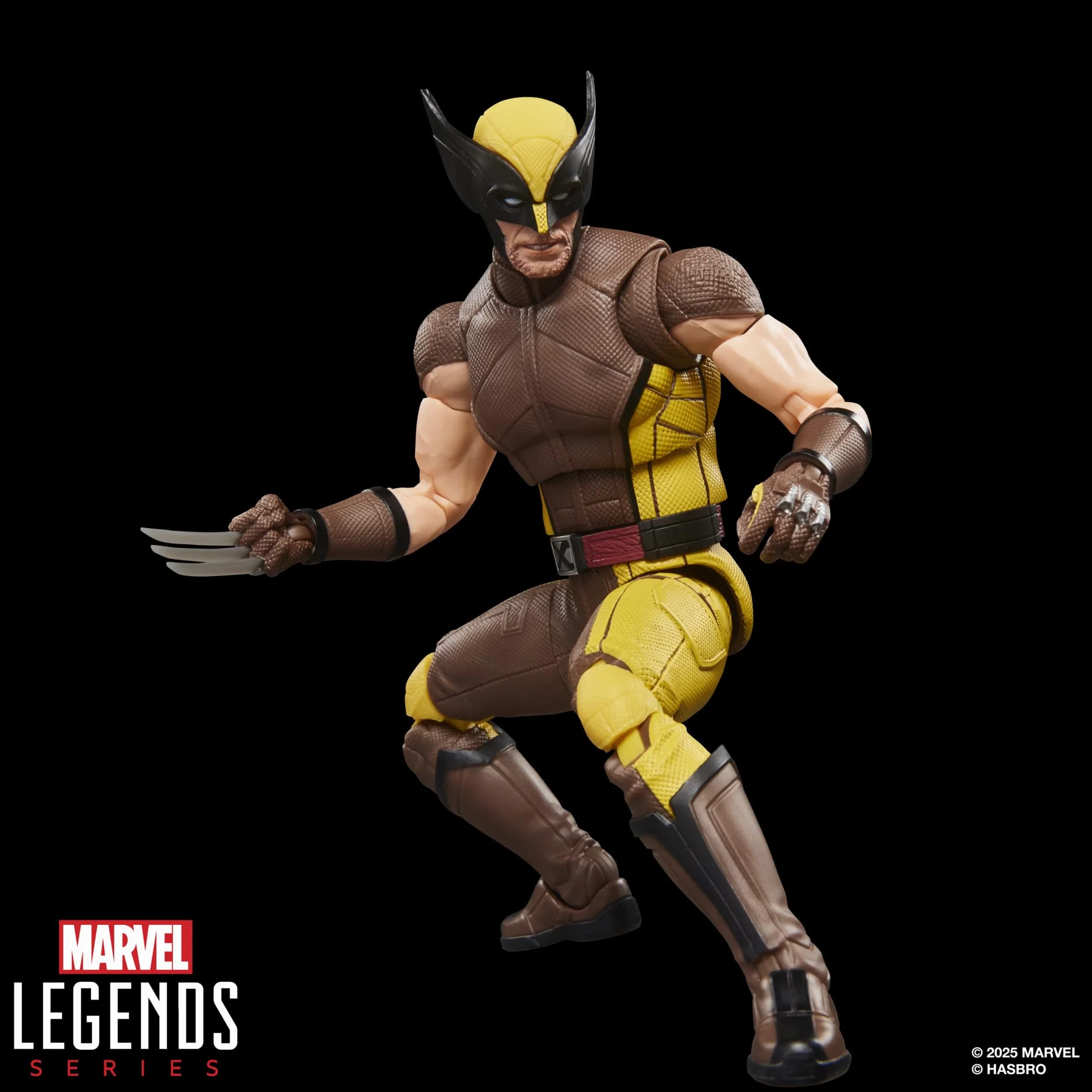 Wolverine (w brązowym kombinezonie) z serii Marvel Legends, kolekcjonerska figurka w skali 15 cm na prezent z filmu Deadpool & Wolverine wytwórni Marvela