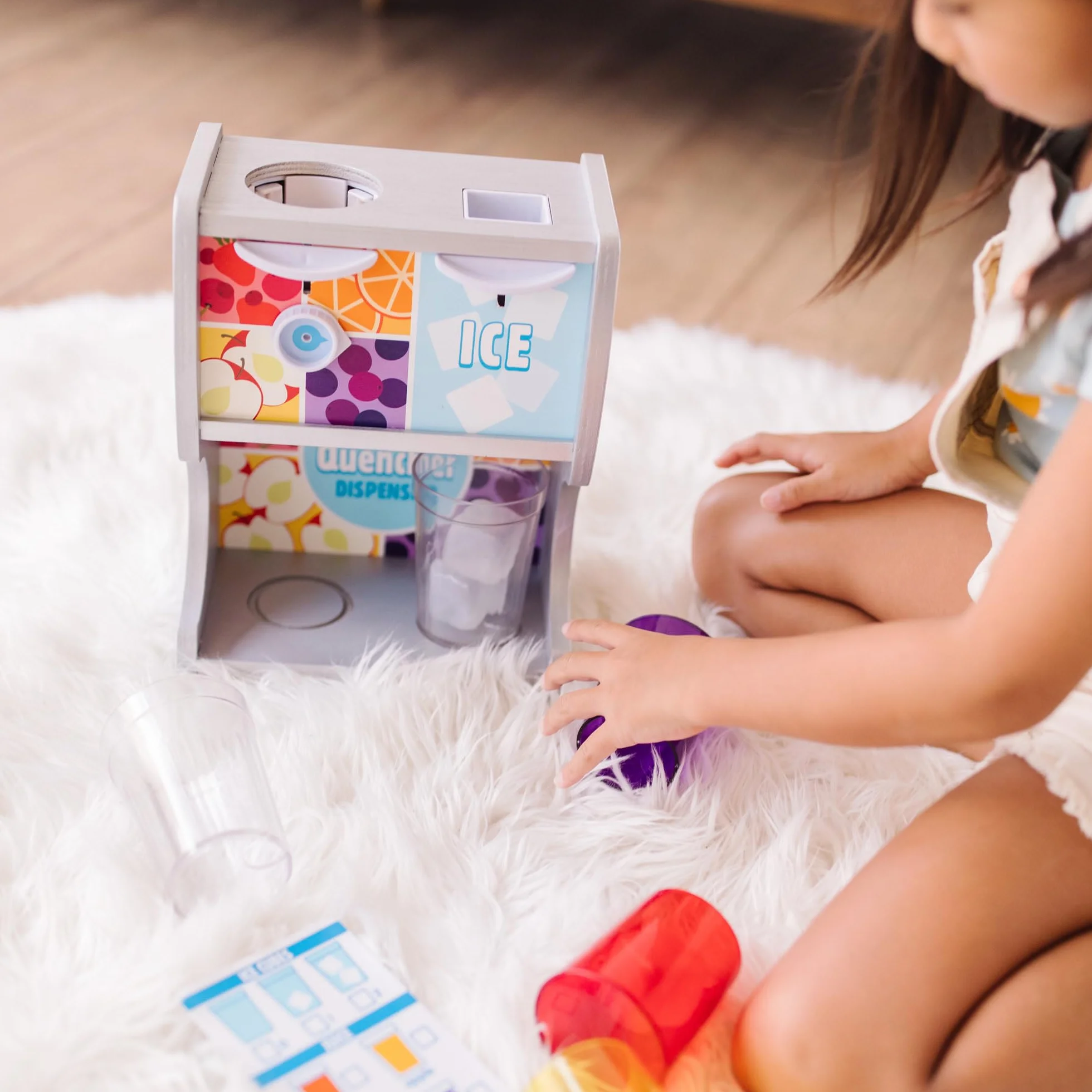 Melissa & Doug Thirst Quencher Dispenser Żywność do Zabawy, Wielokolorowy, 10 Elementów