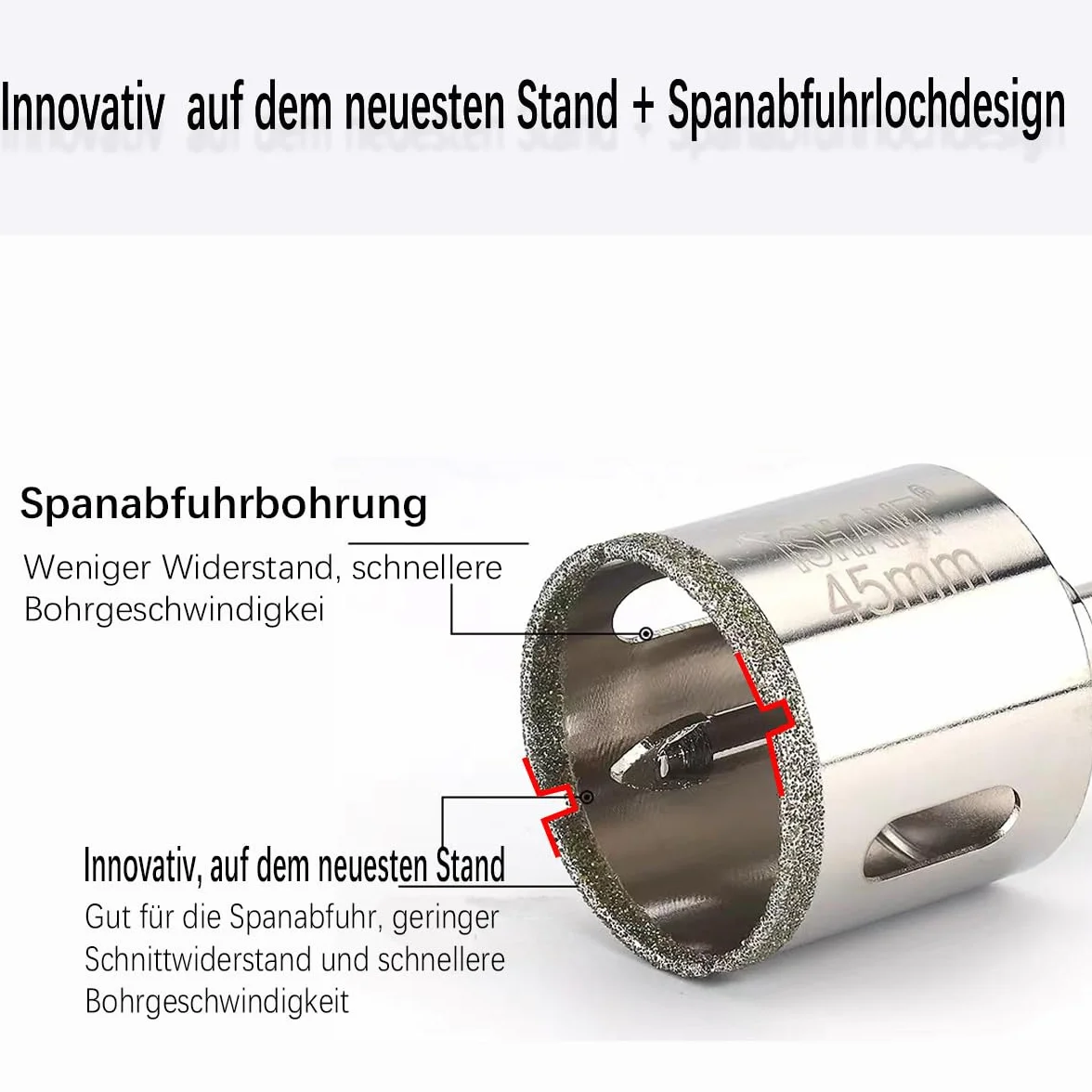 SUQIN Diamentowa Otwornica 28 mm Z Wiertłem Centrującym Diamentowe Wiertło Rdzeniowe,Wiertło Do Szkła Z Powłoką Diamentową Do Płytek Szklanych,Płytek, Ceramiki, Marmuru, Kamienia