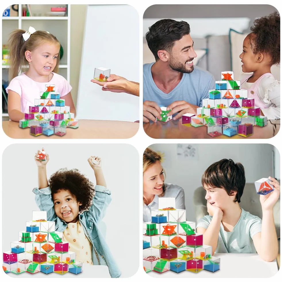 OSDUE 24 Sztuki Mini Puzzle Gry - Różne Poziomy Gier Jigsaw i Zręcznościowych