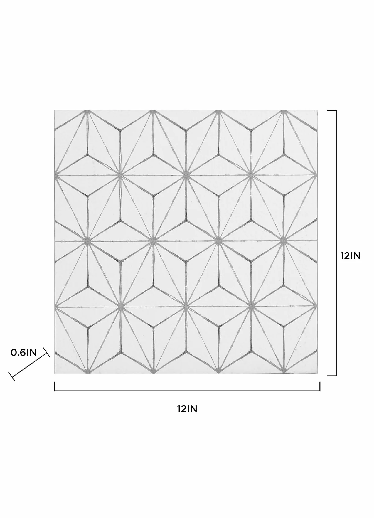 WallPops FP2481 Kikko samoprzylepne płytki podłogowe, białe i białe, zestaw 10 sztuk, 30,5 x 30,5 cm