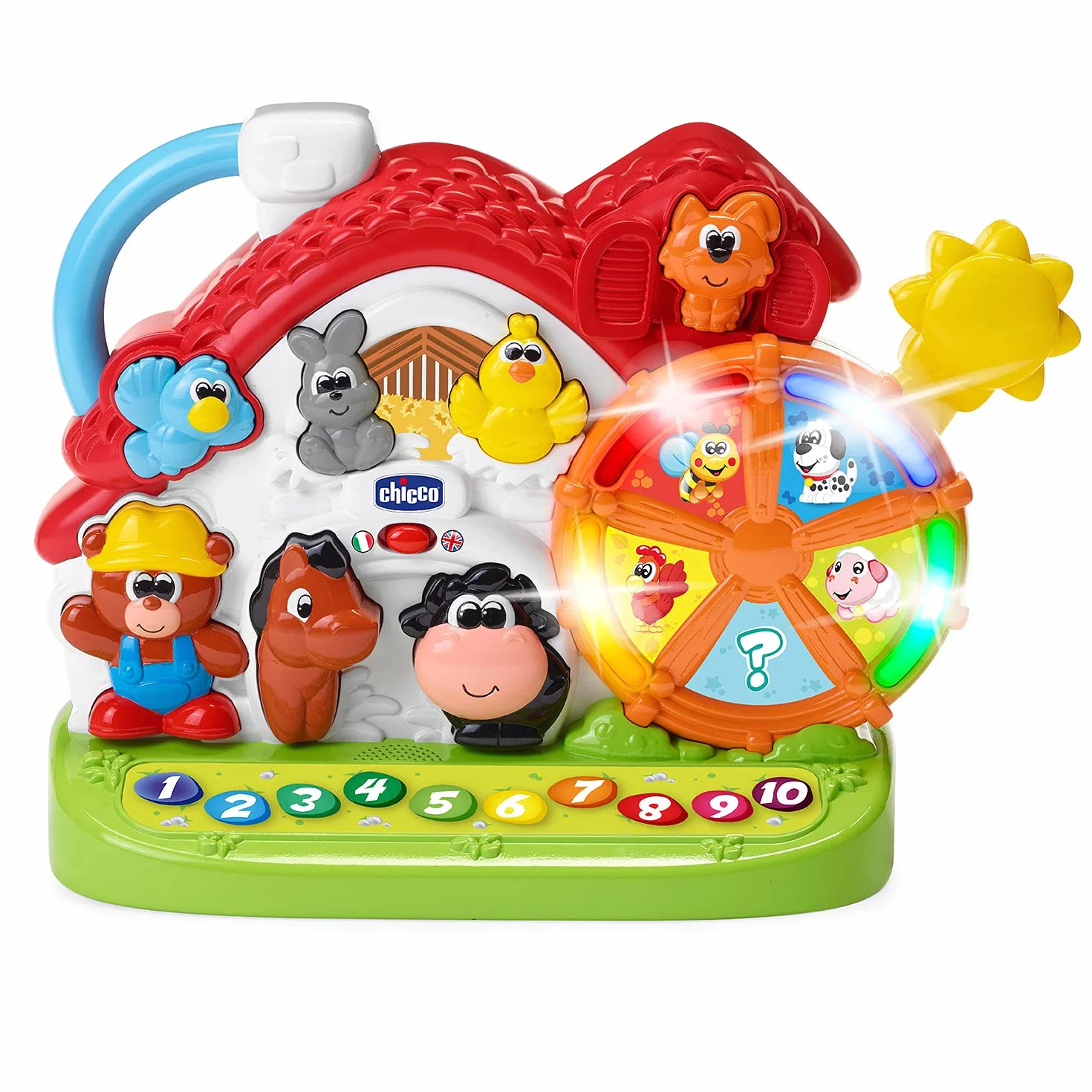 Chicco 9604000100 mówiący farm (przekaźnik) (D/Gb), kolorowy
