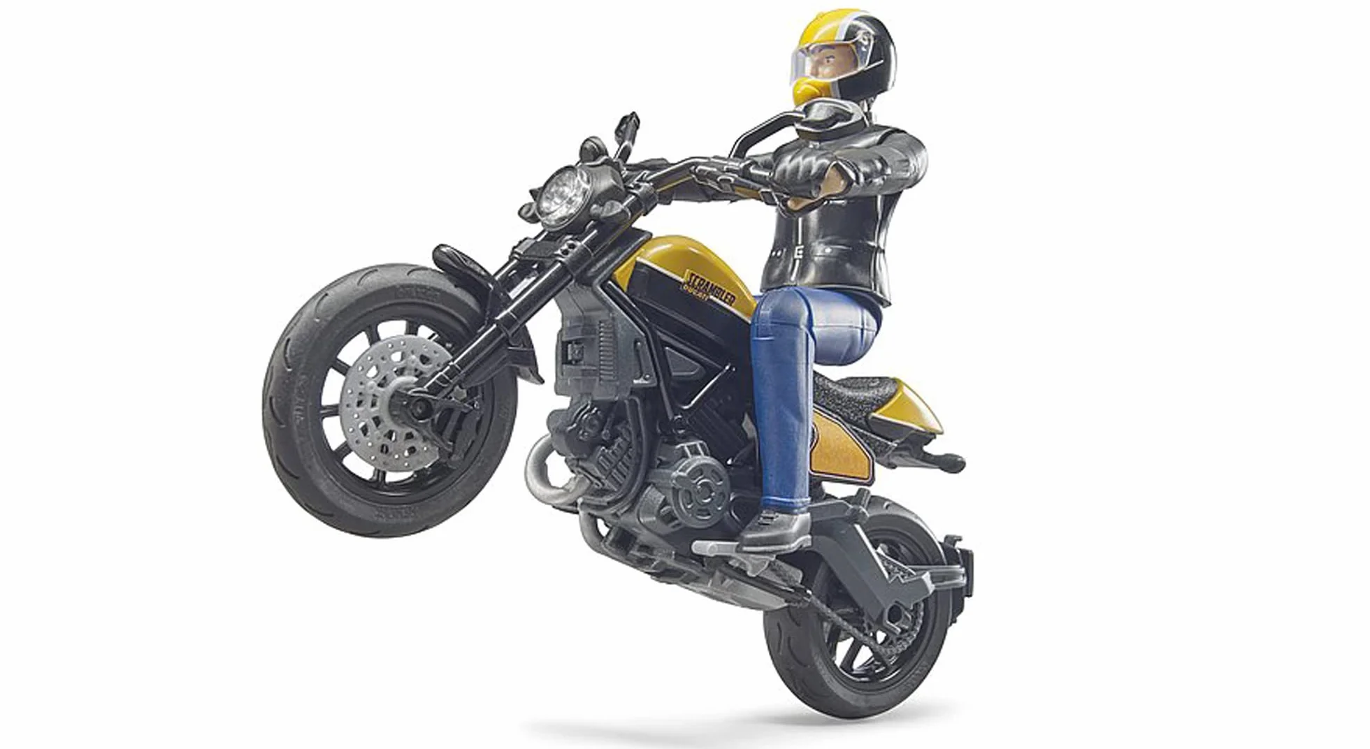 bruder 63053 - Scrambler Ducati Full Throttle, motocykl i kierowca, motocykl, zabawkowa figurka, motocross